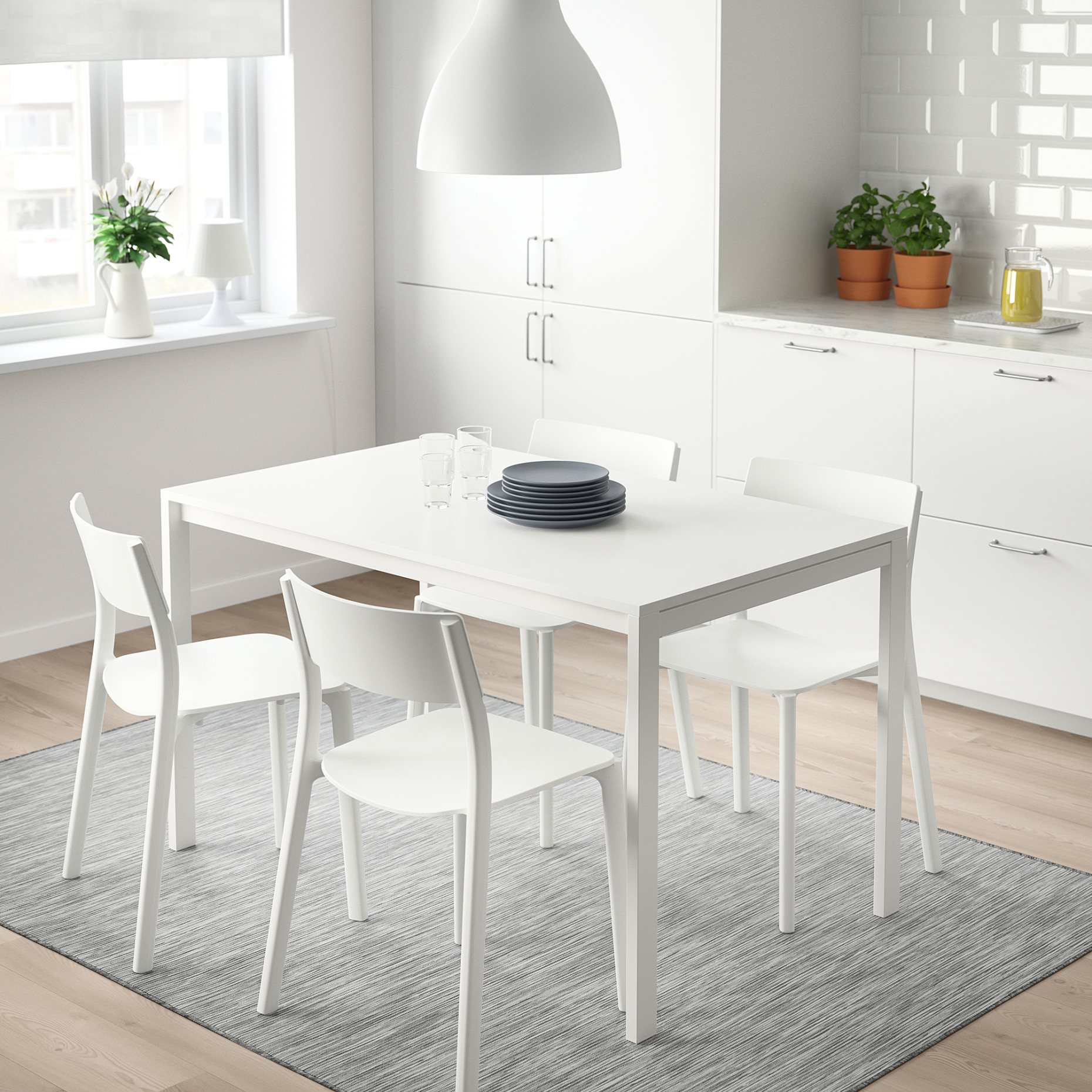 MELLTORP/JANINGE, table and 4 chairs, 591.614.87