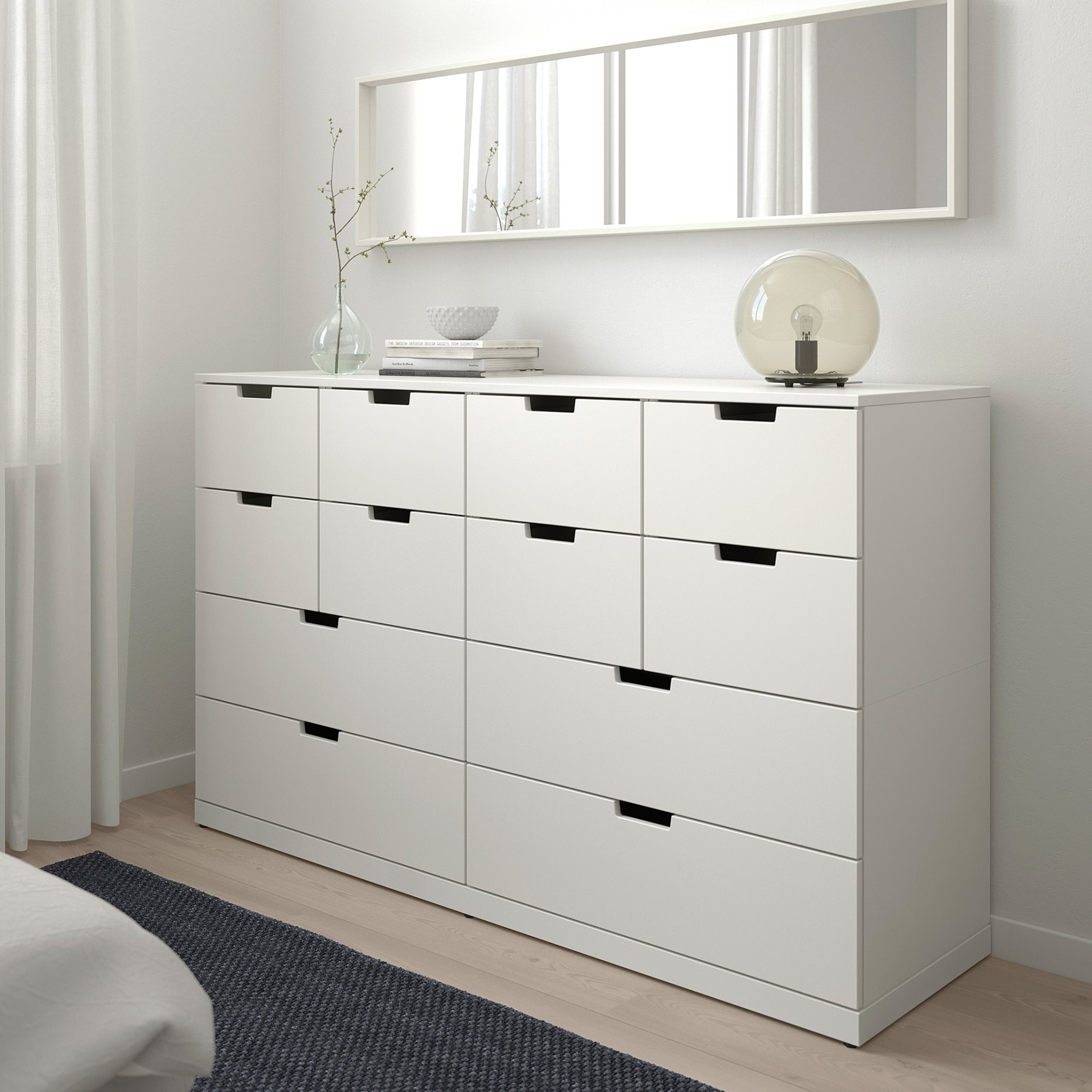 NORDLI, chest of 12 drawers, 160x99 cm, 592.394.91