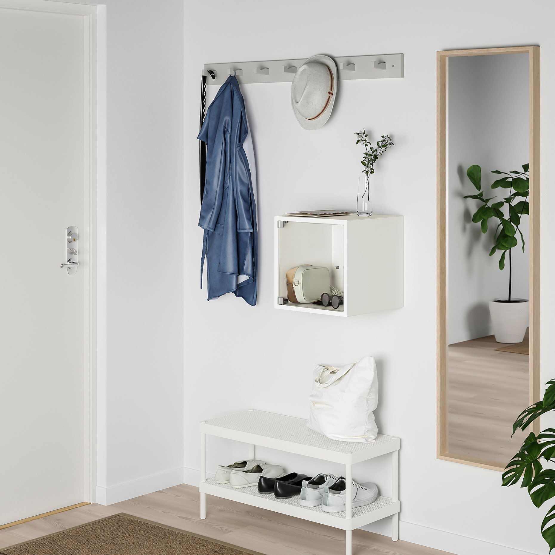 EKET, wall cabinet with glass door, 593.363.74