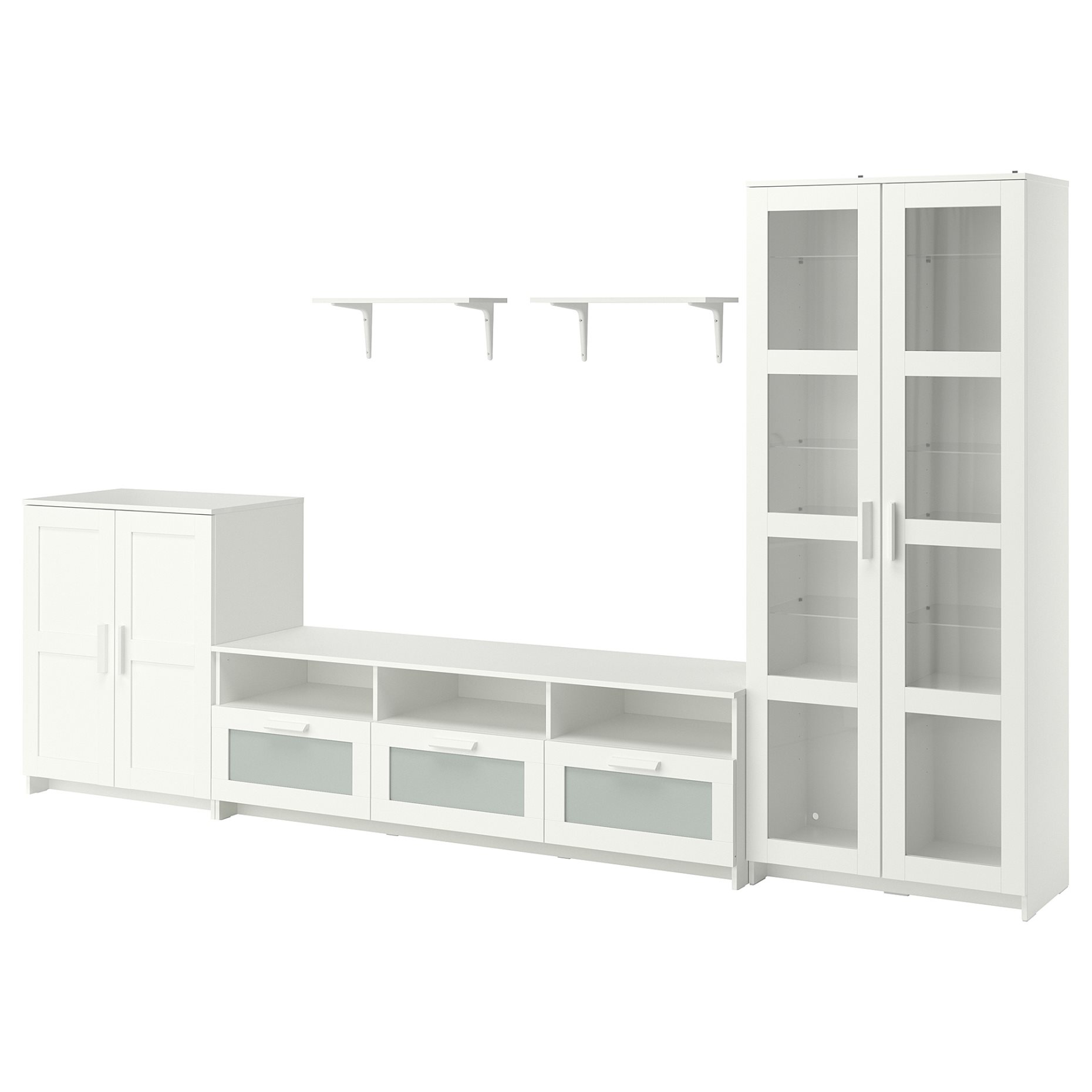 BRIMNES/BURHULT, TV storage combination, 338x41x190 cm, 593.986.73