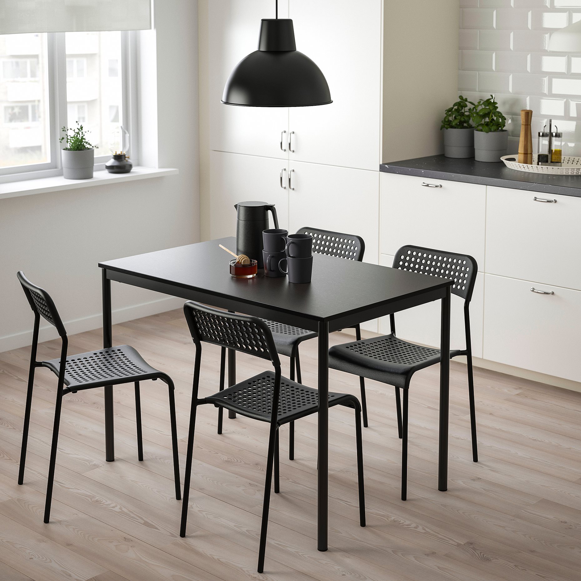SANDSBERG/ADDE, table and 4 chairs, 110x67 cm, 594.291.94