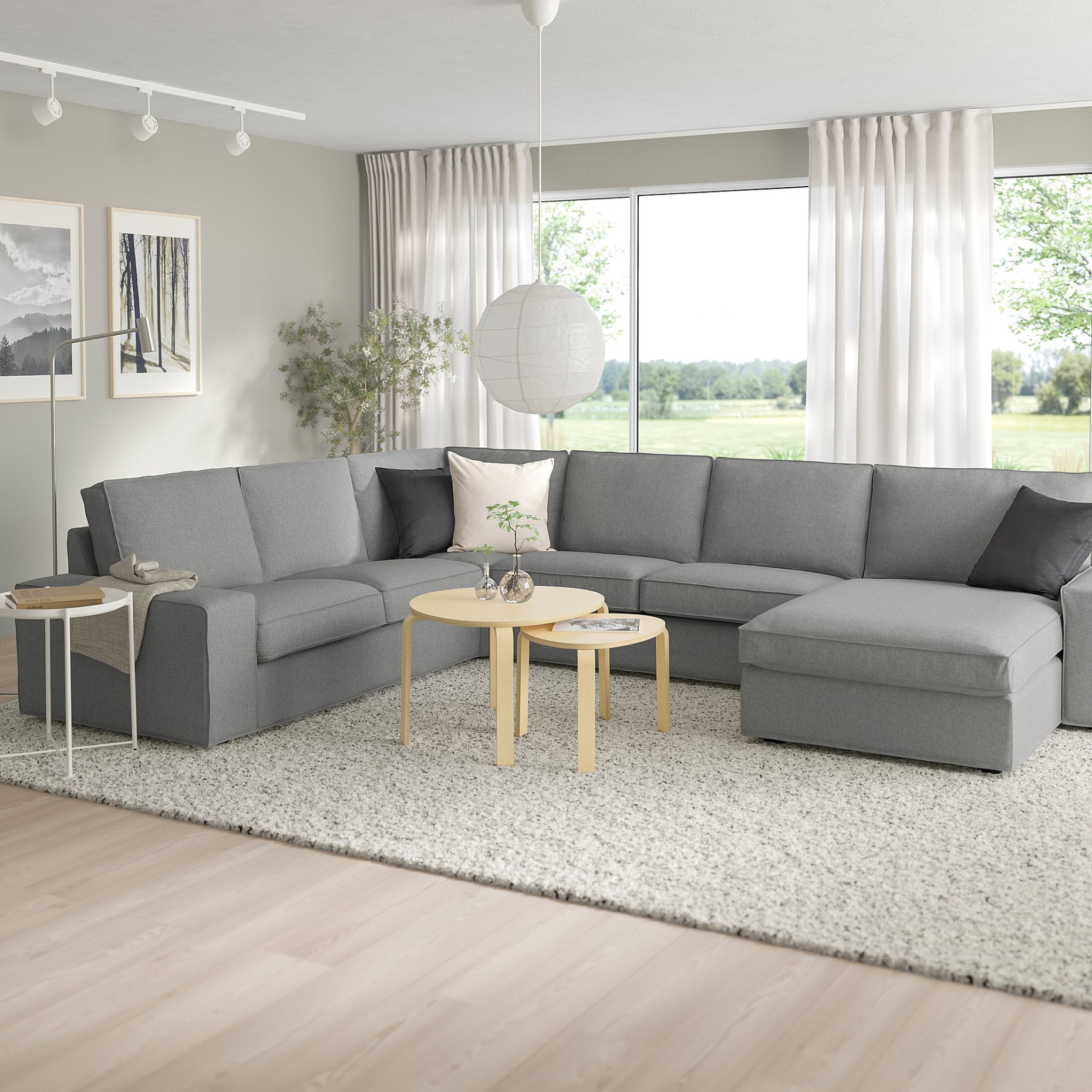 KIVIK, corner sofa, 5-seat with chaise longue, 594.404.79