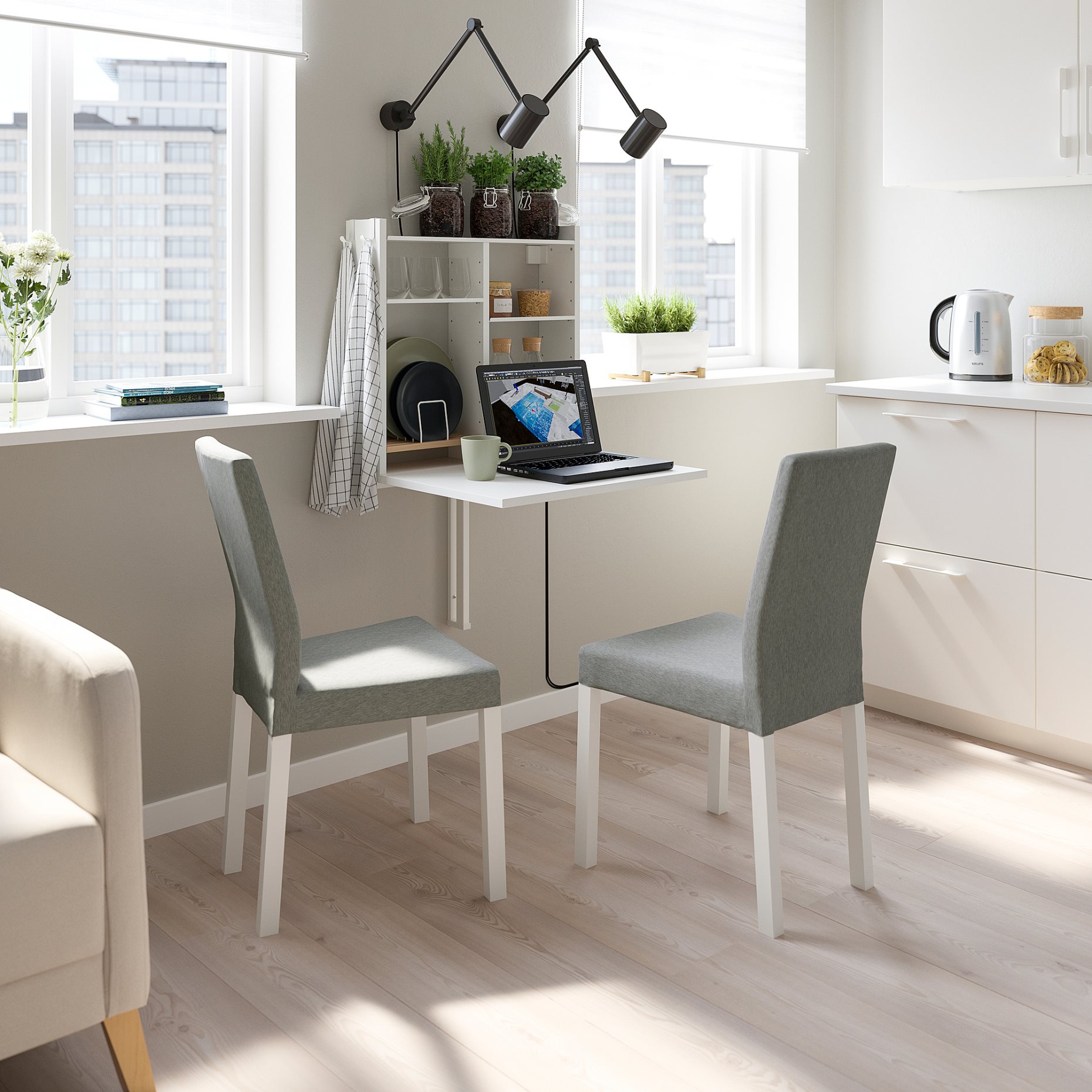 NORBERG/KATTIL, table and 2 chairs, 594.803.14
