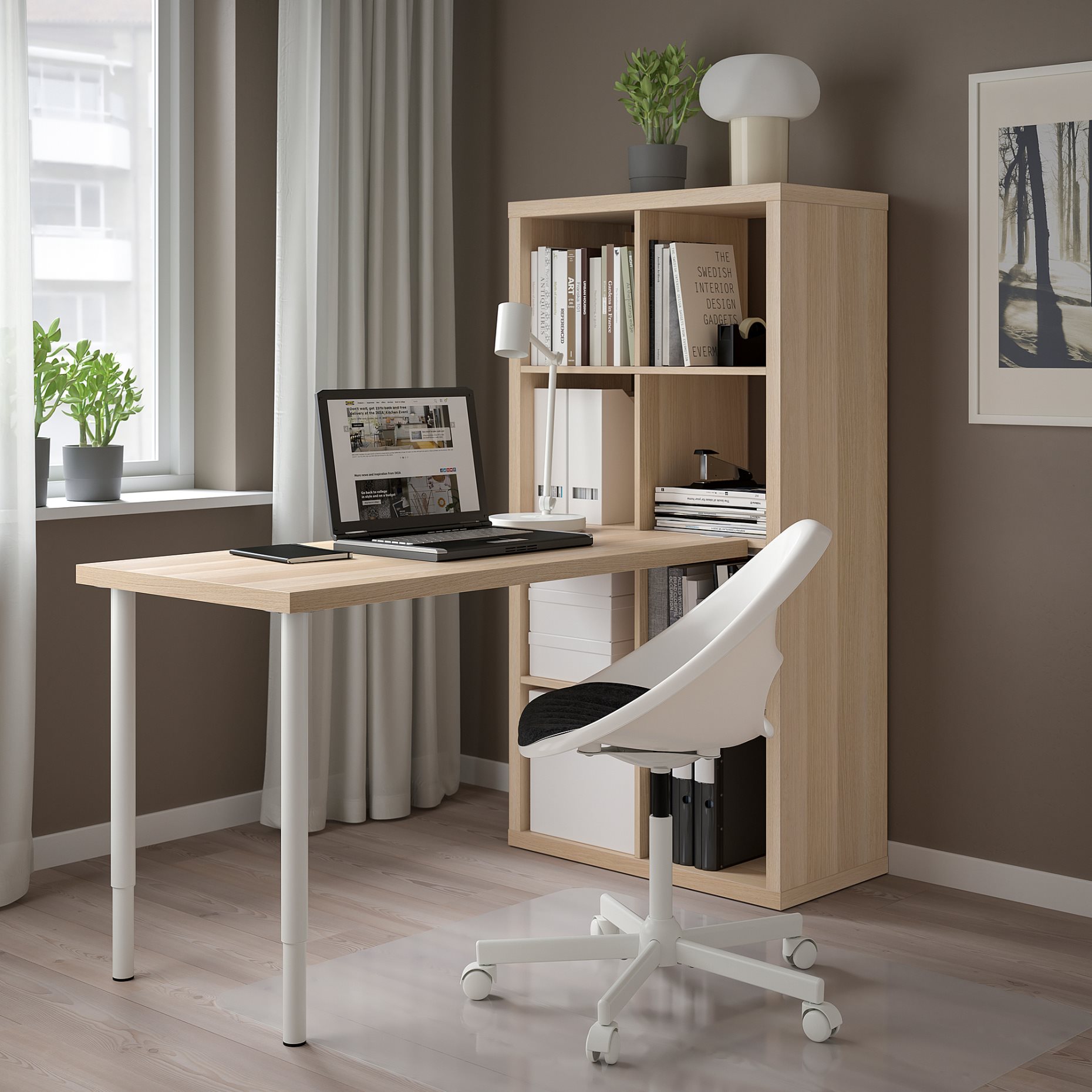 KALLAX/LAGKAPTEN, desk combination, 77x159x147 cm, 594.816.67