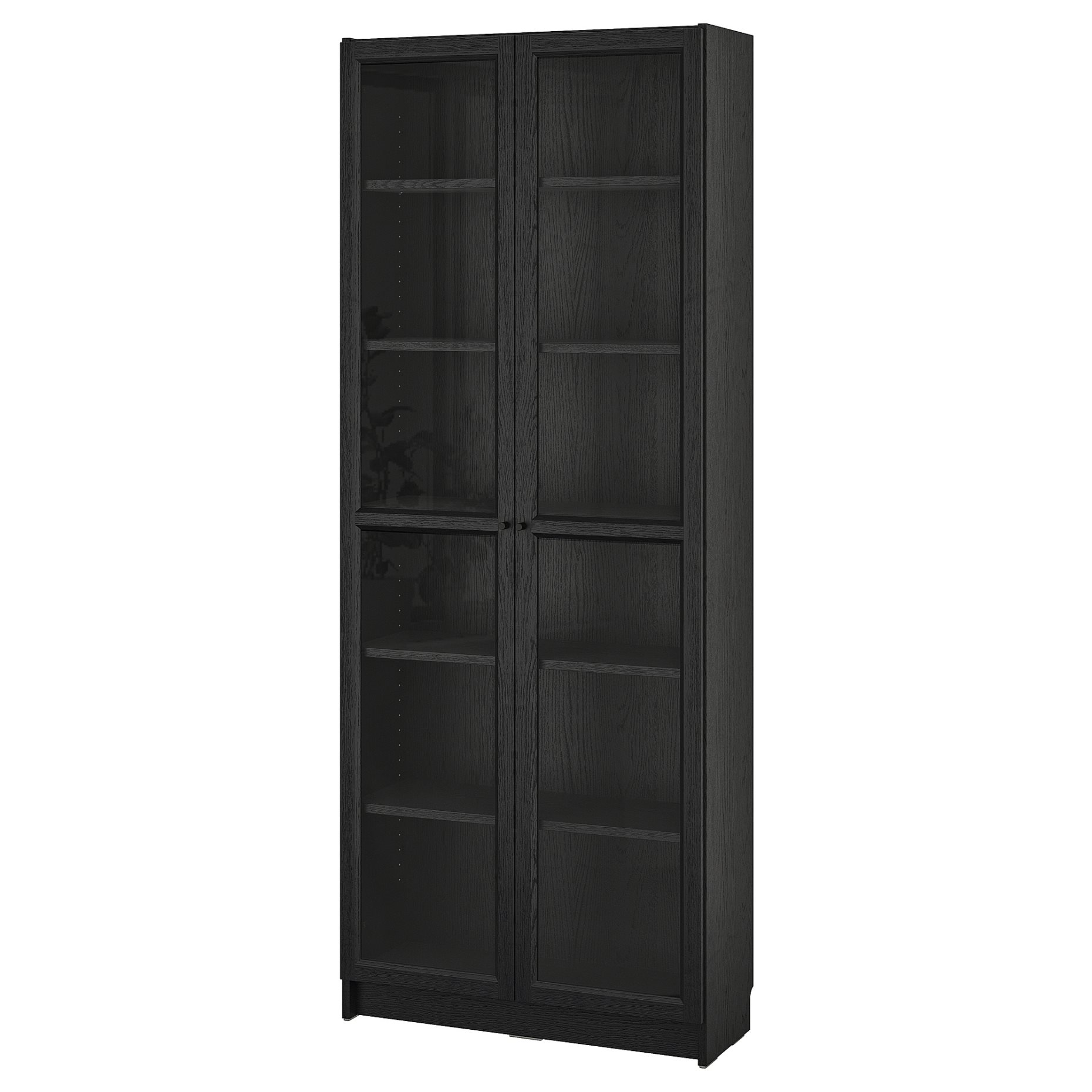 BILLY/OXBERG, bookcase with glass doors, 80x30x202 cm, 594.833.17