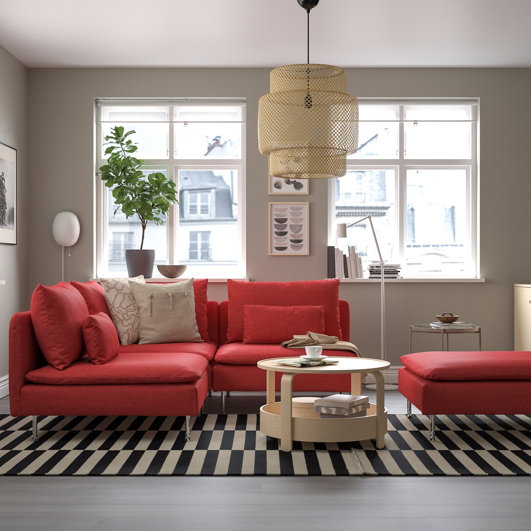 SÖDERHAMN, corner sofa, 3-seat, 595.144.13