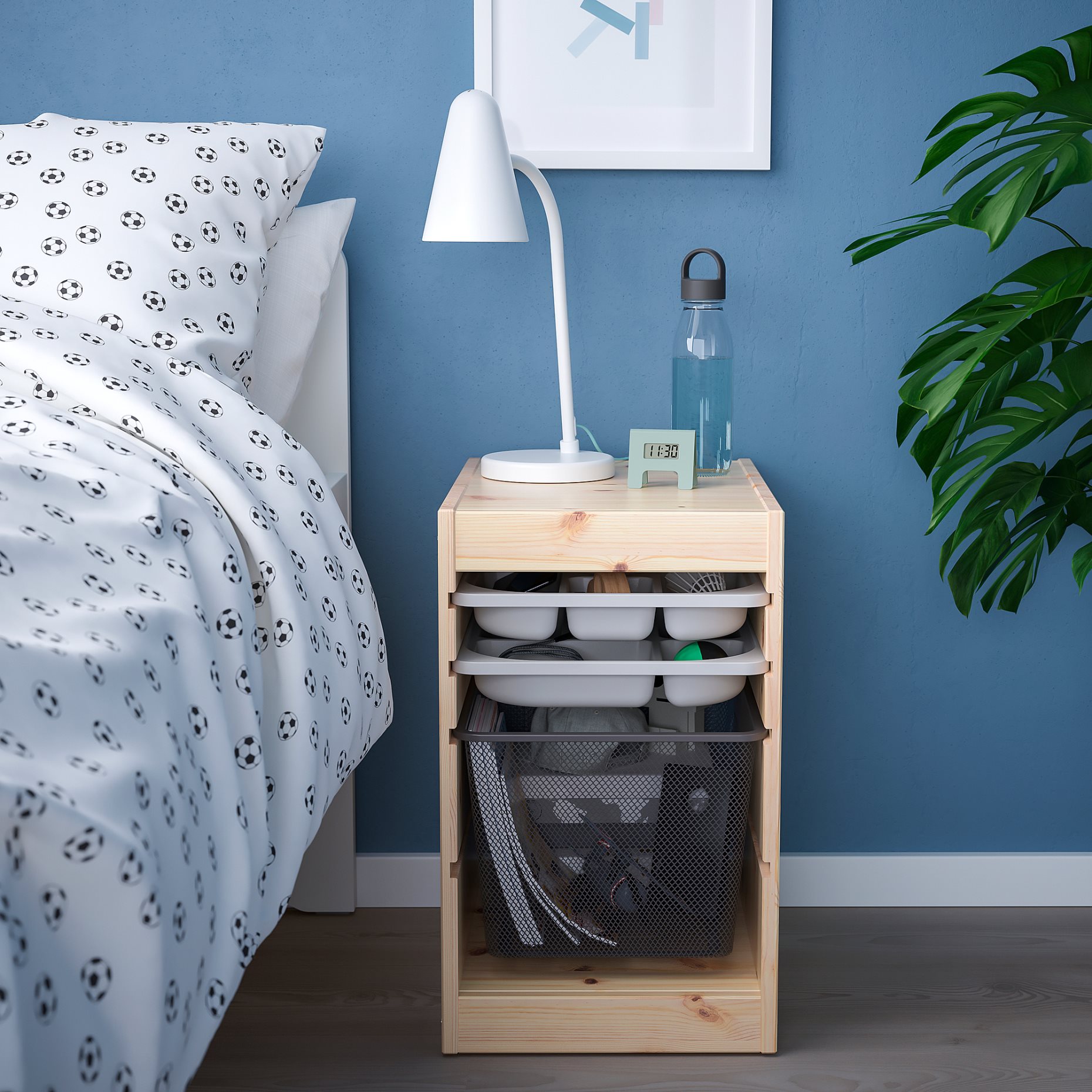 TROFAST, σύνθεση αποθήκευσης με κουτί/δίσκους, 32x44x52 cm, 595.256.28