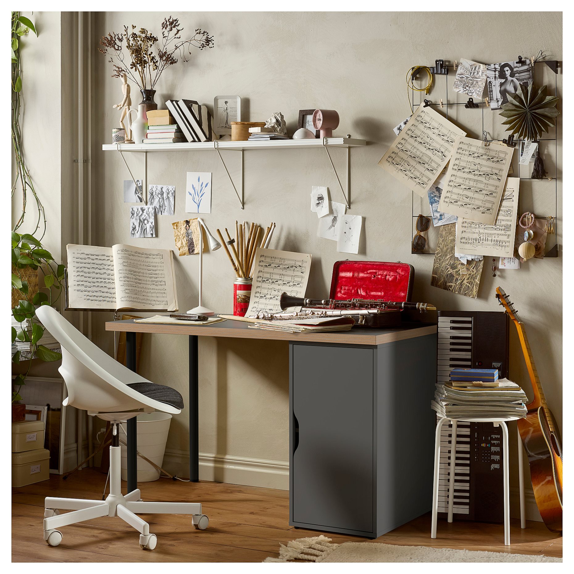 LAGKAPTEN/ALEX, desk, 120x60 cm, 595.849.34