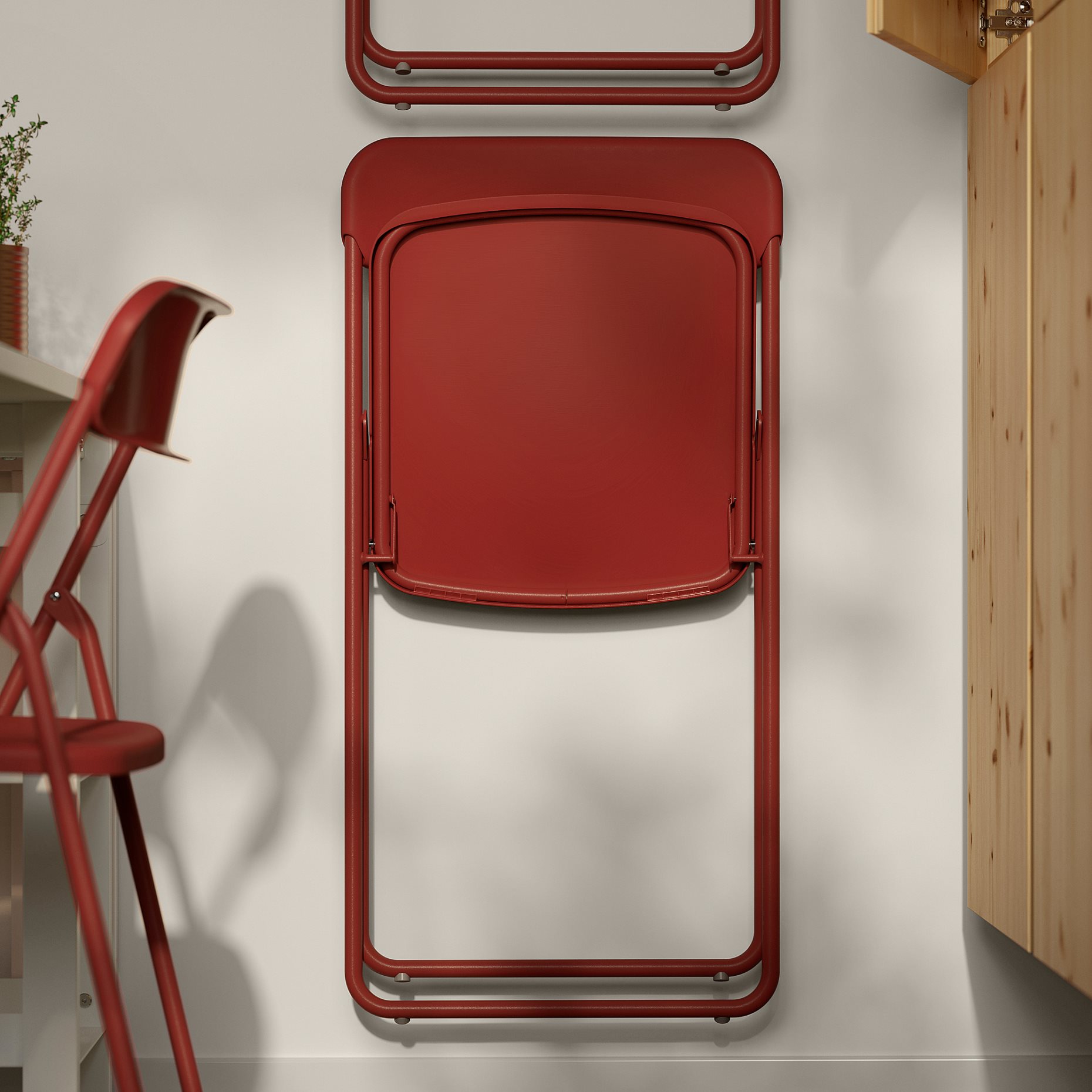 VIHALS, gateleg table and 2 folding chairs, 39/95/151x90 cm, 595.902.56