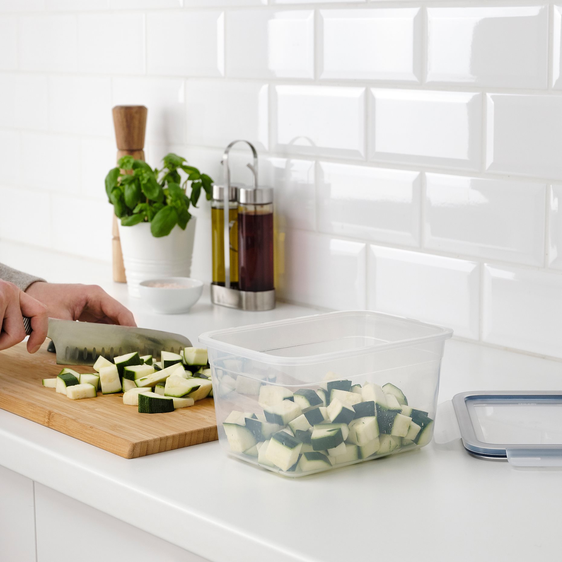 IKEA 365+, δοχείο αποθήκευσης τροφίμων ορθογώνιο/πλαστικό, 2.0 l, 603.591.52