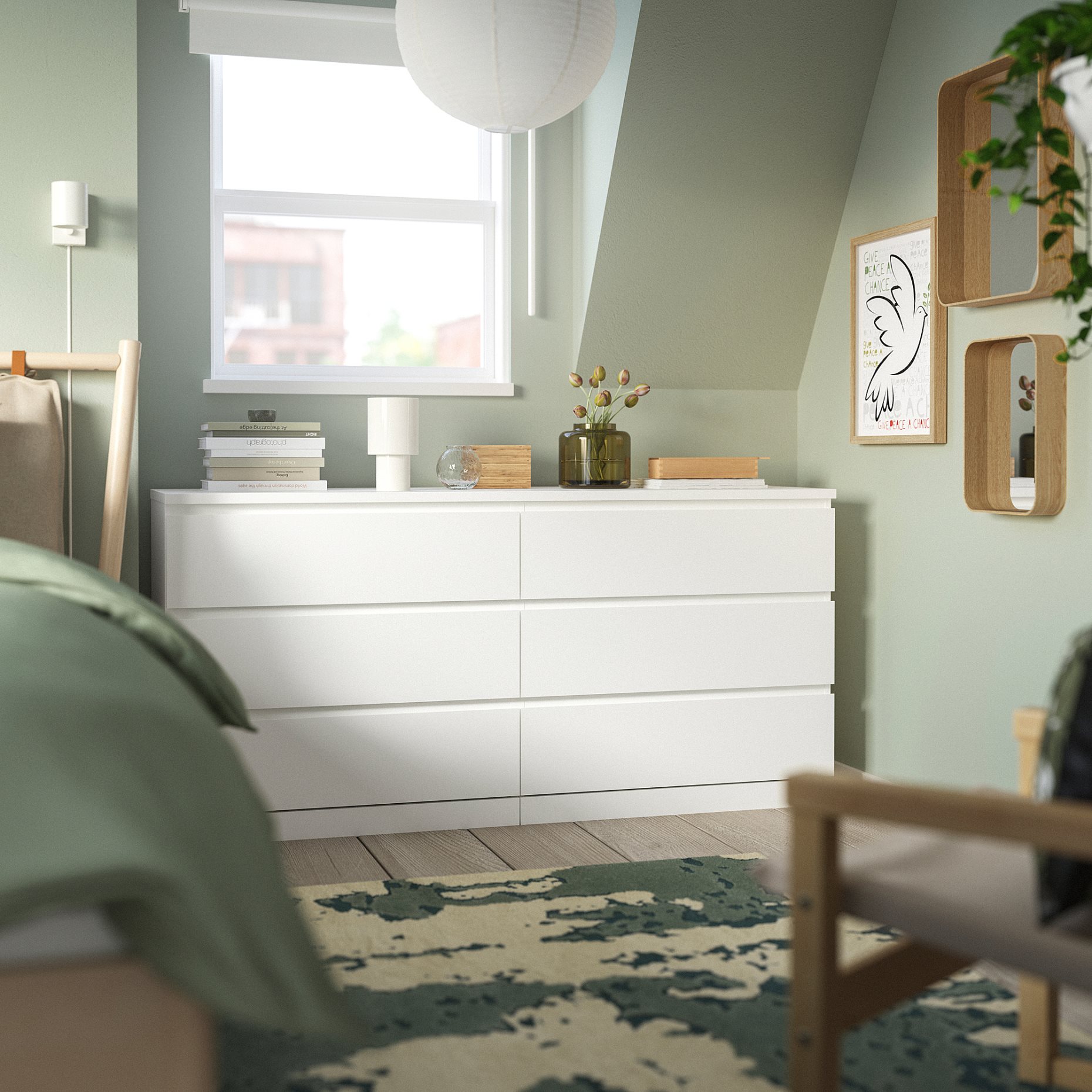 MALM, chest of 6 drawers, 604.035.84