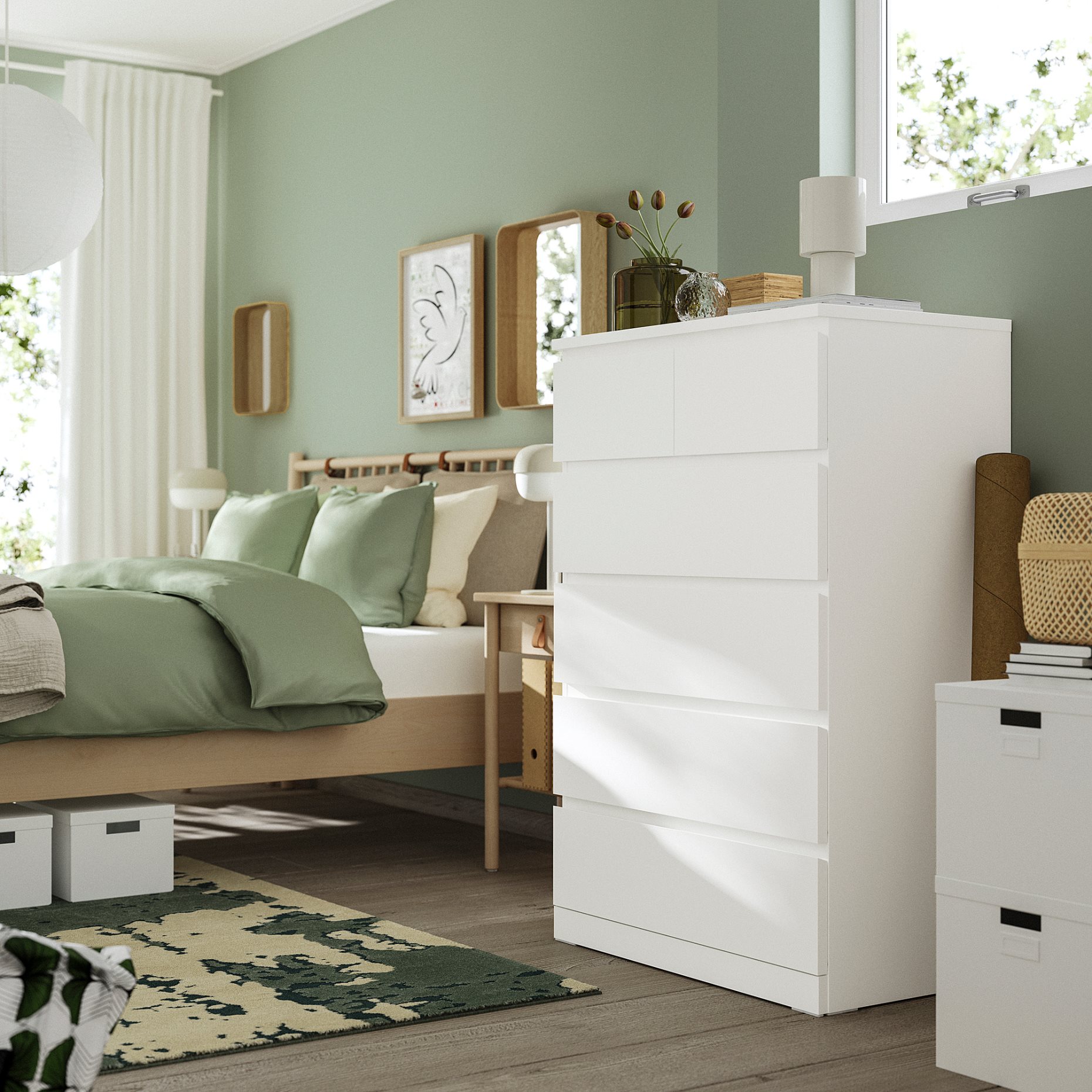 MALM, chest of 6 drawers, 604.036.02