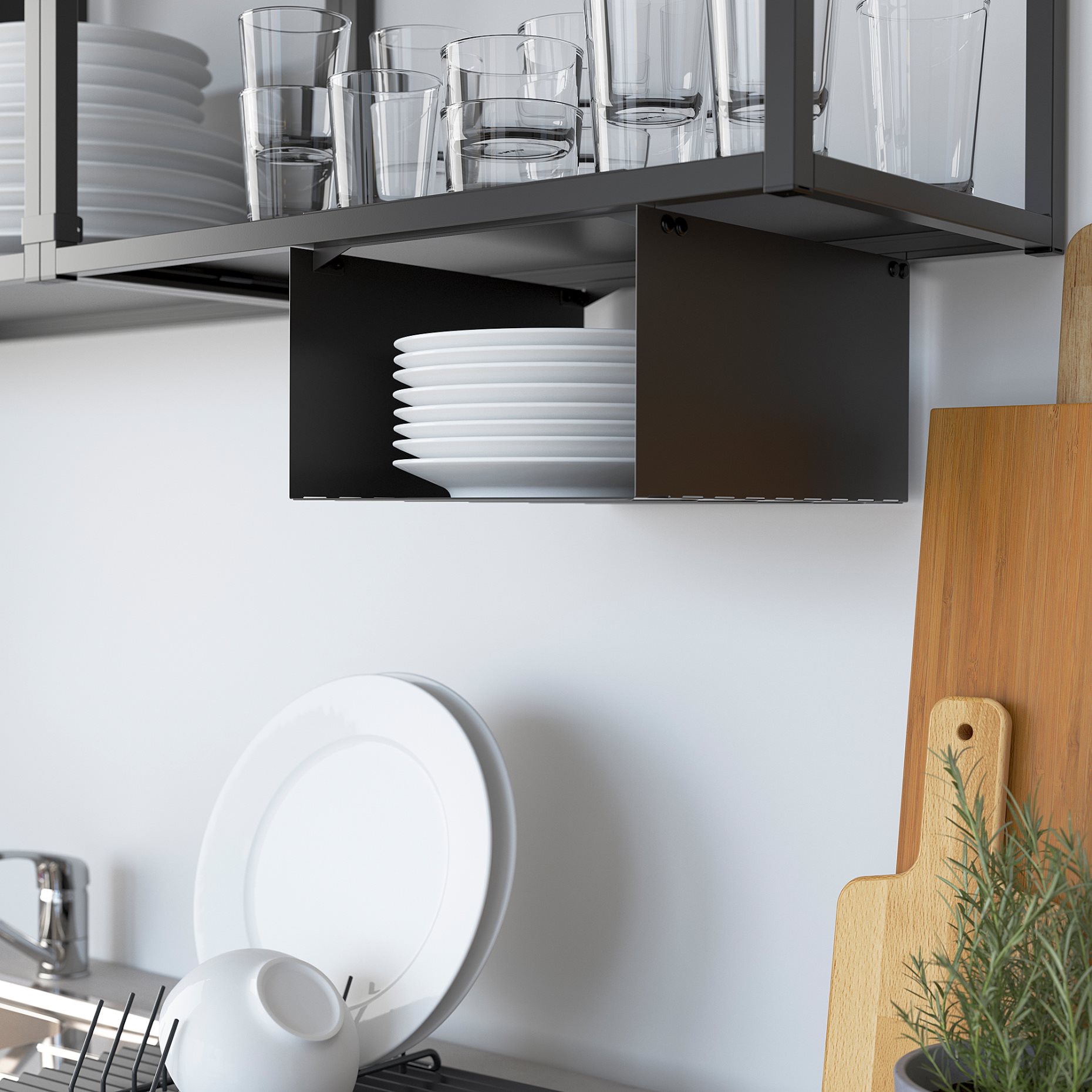 ENHET, wall frame with shelves, 40x30x75 cm, 604.489.45