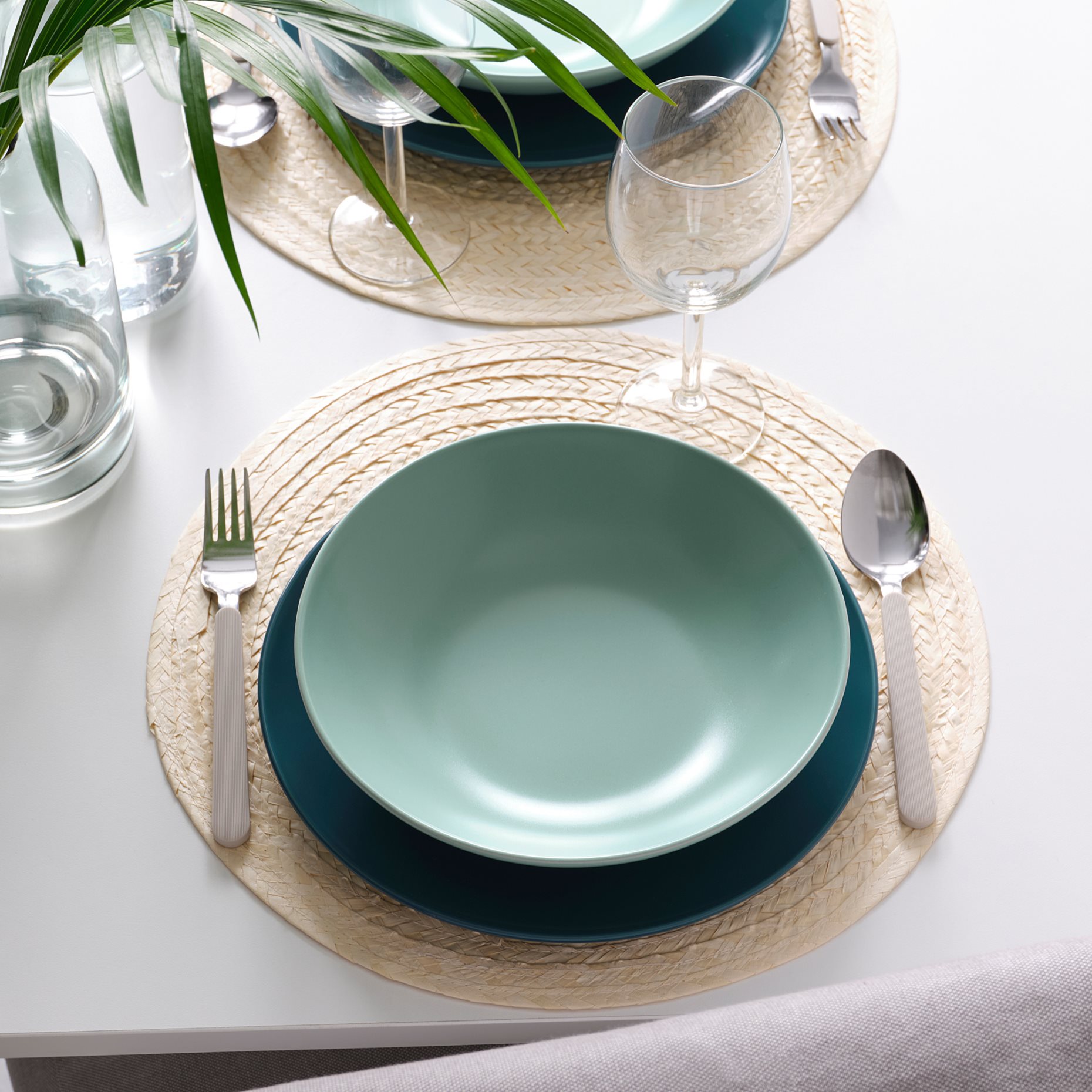 FÄRGKLAR, βαθύ πιάτο/ματ, 4 τεμ. 23 cm, 604.771.79