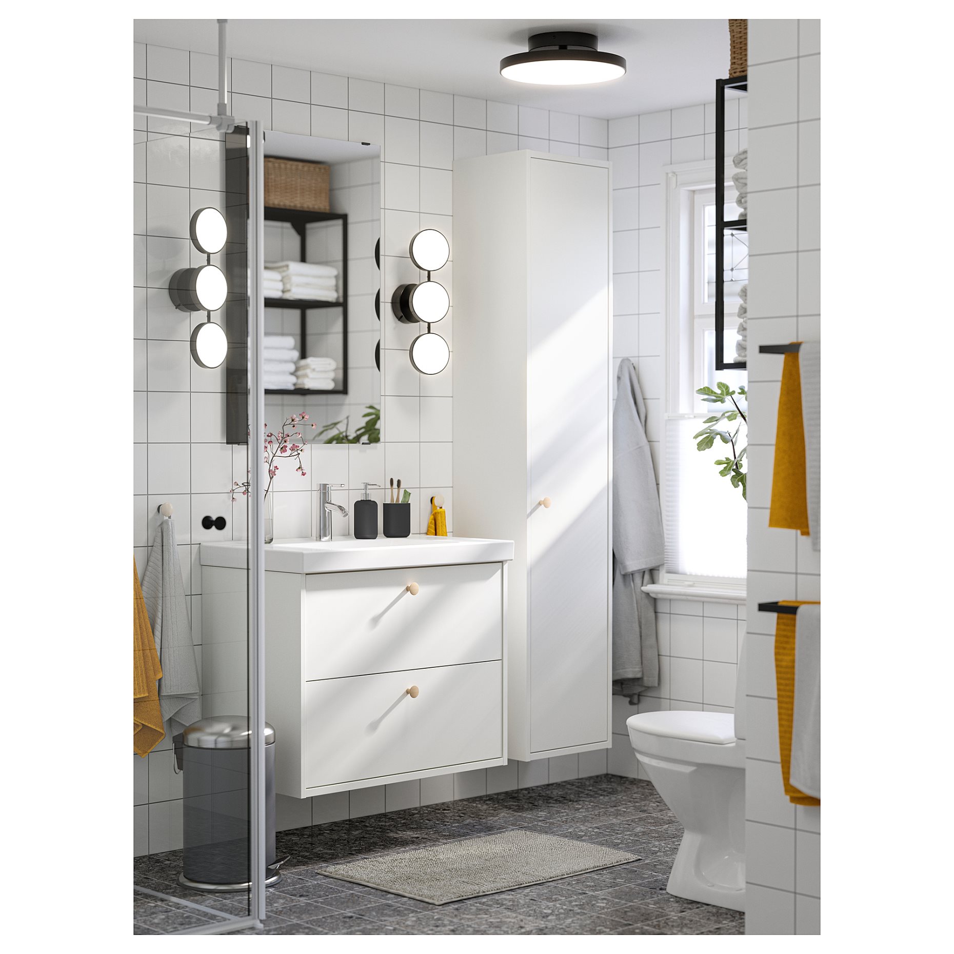 KABOMBA, ceiling lamp with built-in LED light source/matt, 36 cm, 604.852.78