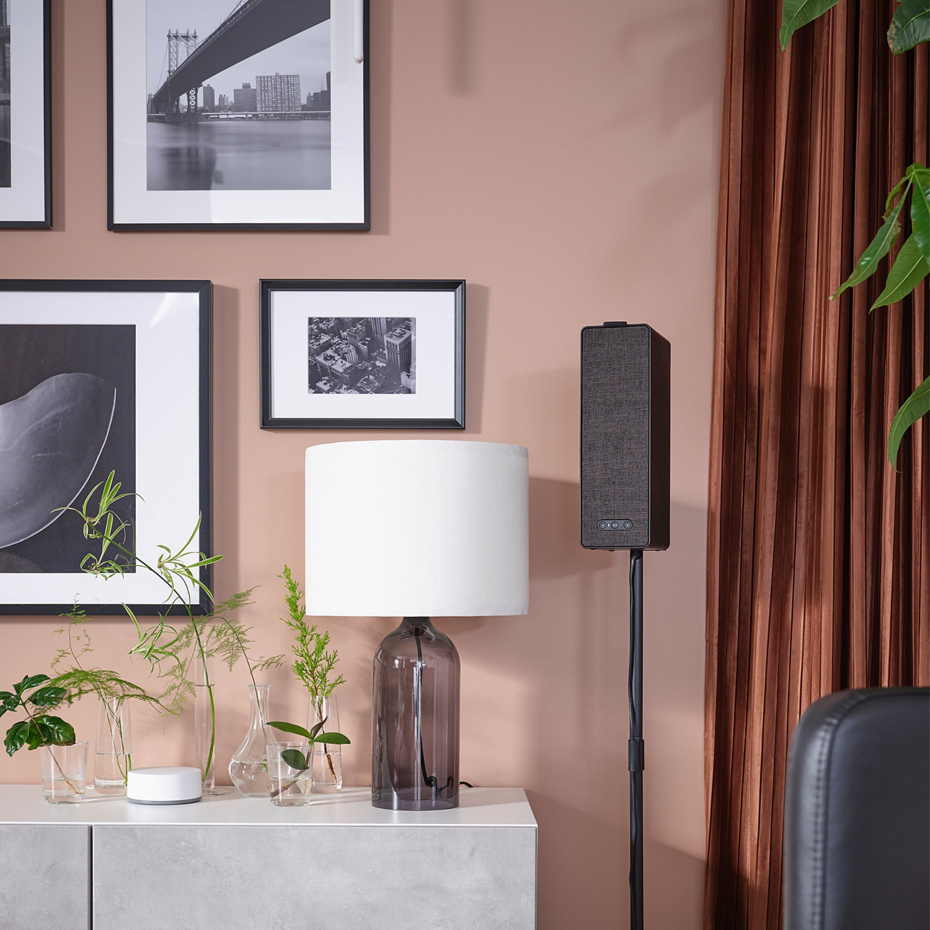 SYMFONISK, βάση δαπέδου για ράφι ηχείο, 604.947.44