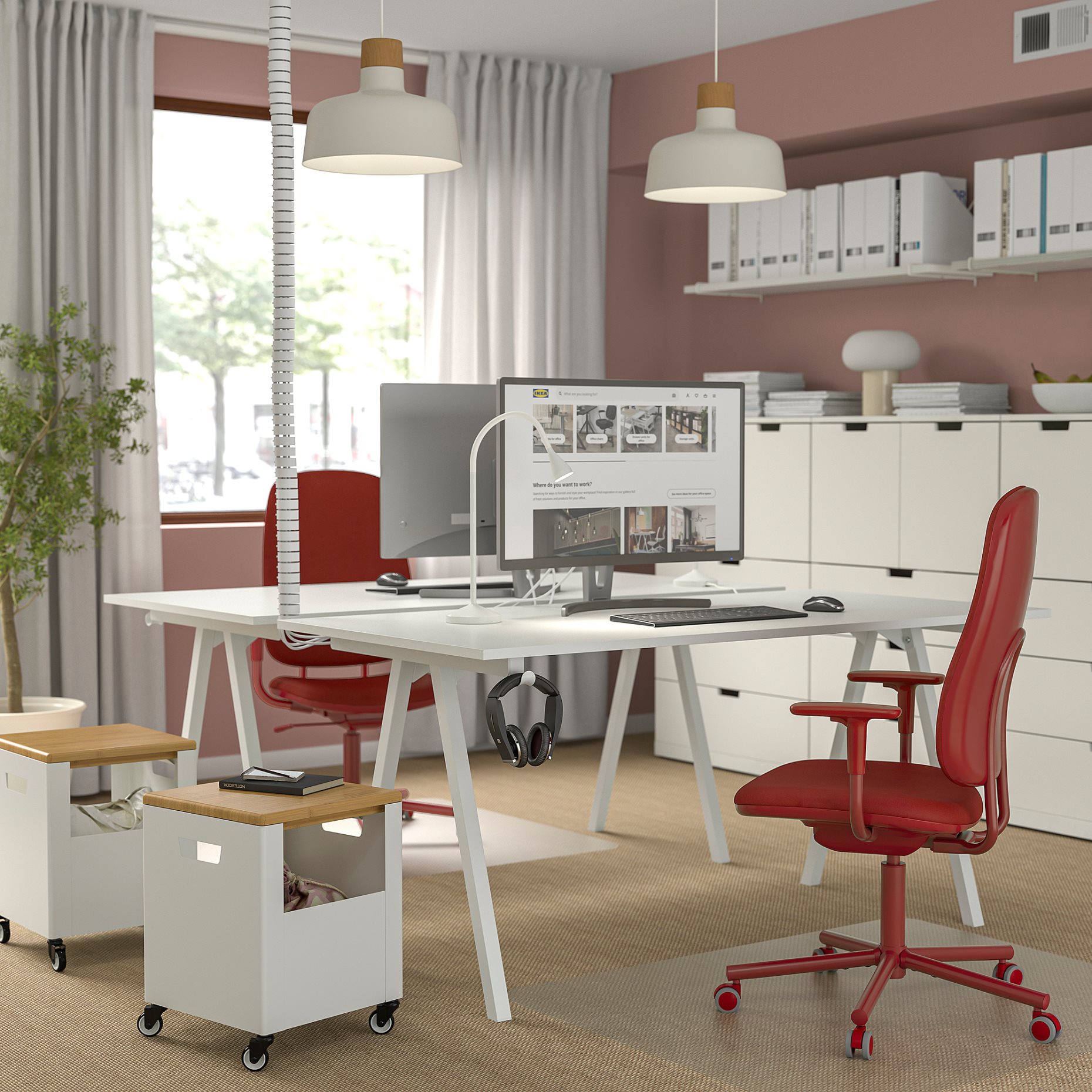 SMORKULL, office chair with armrests, 605.034.37