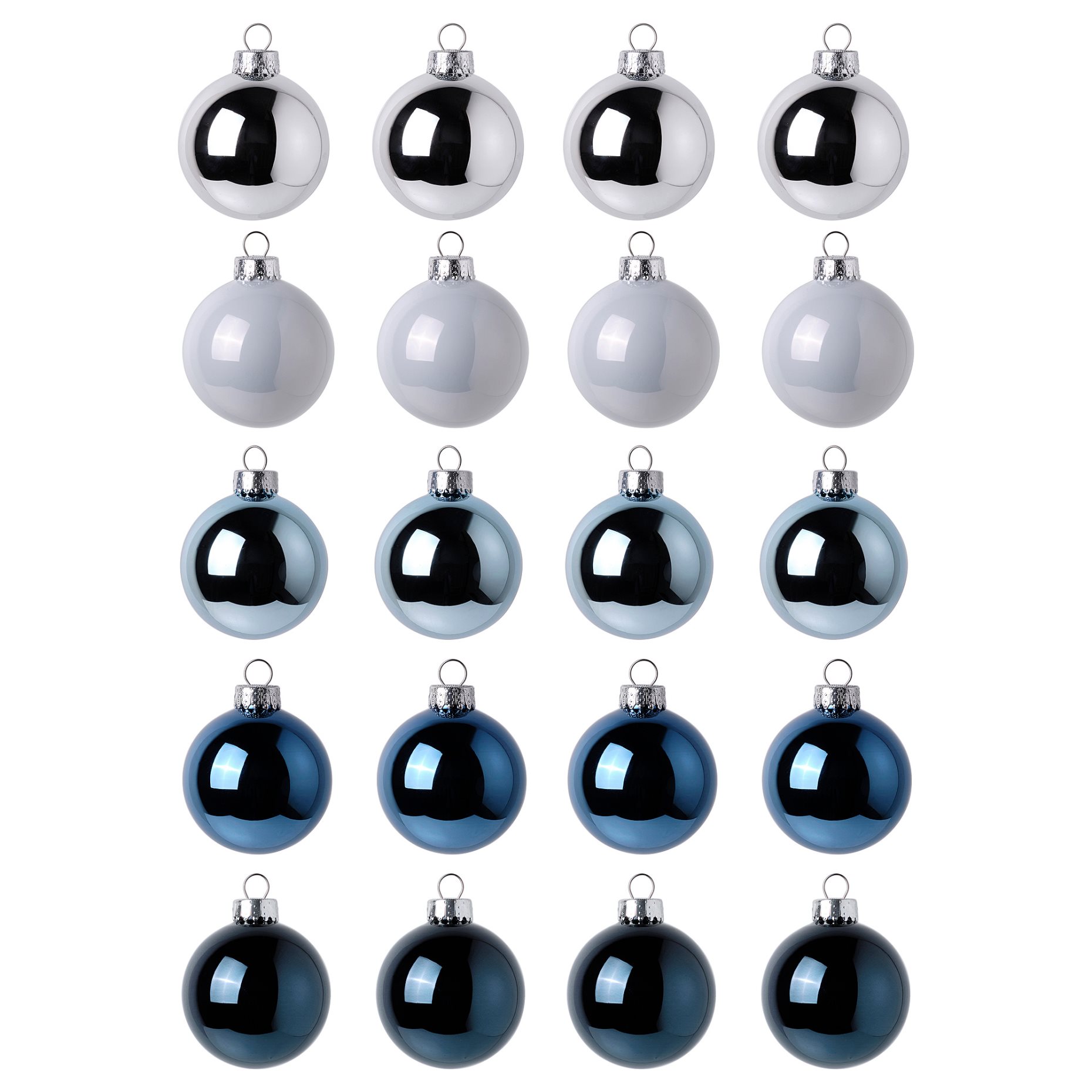 VINTERFINT, decoration bauble/glass/20 pack, 6 cm, 605.273.01