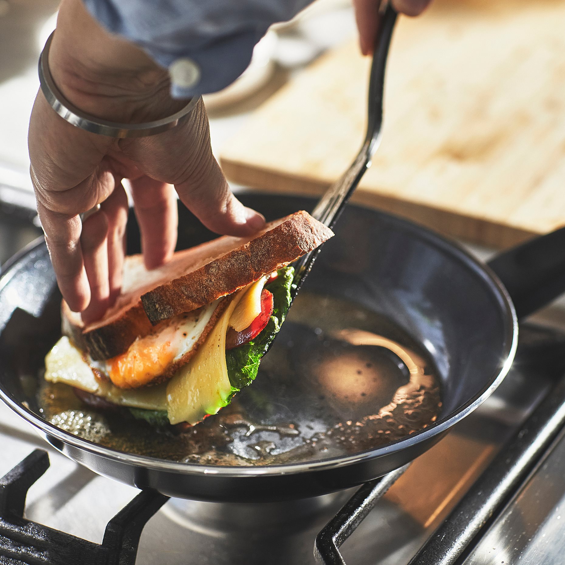 HEMLAGAD, frying pan non-stick coating, 24 cm, 605.808.93