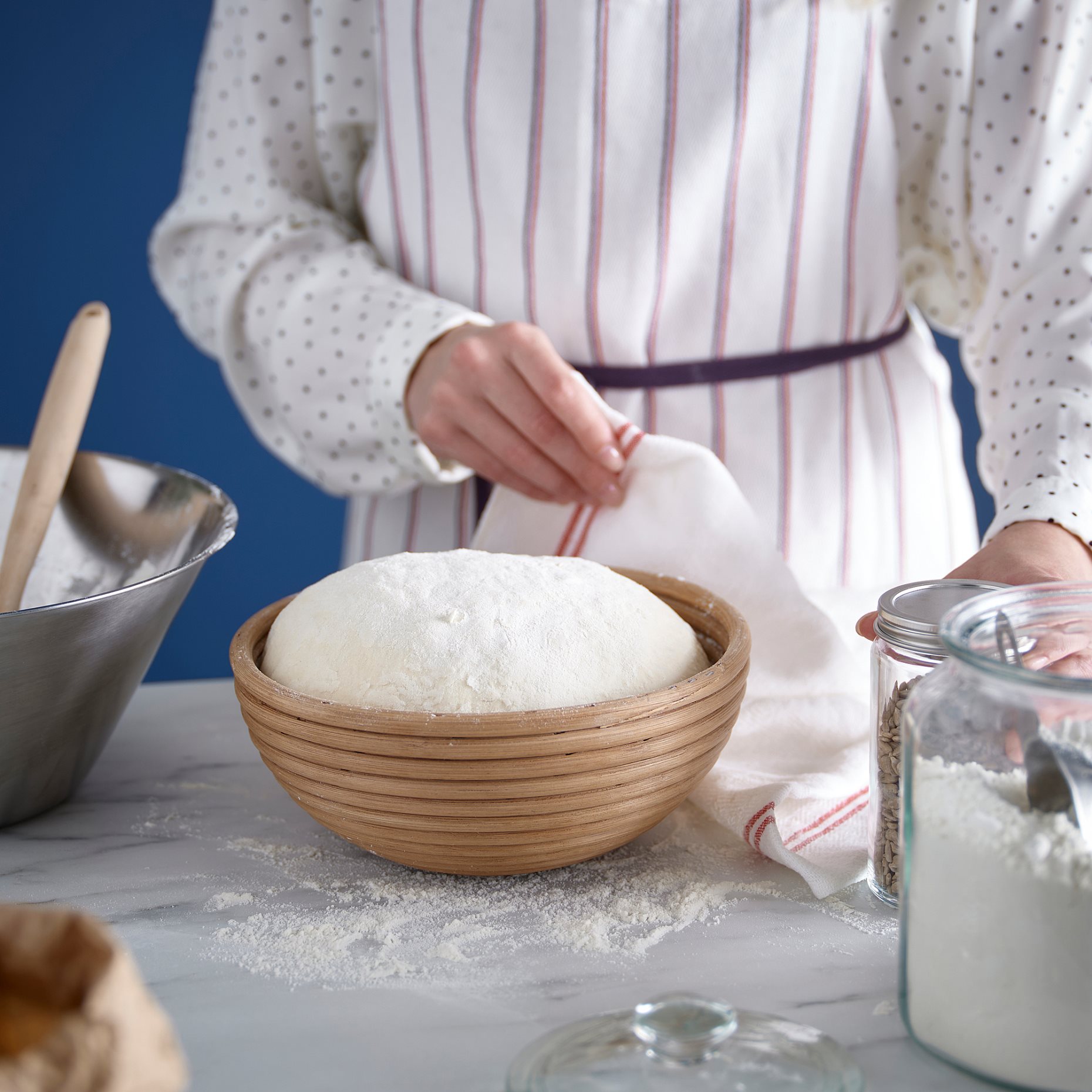 BANDSLÄTTING, proofing/bread basket, 22 cm, 606.034.89