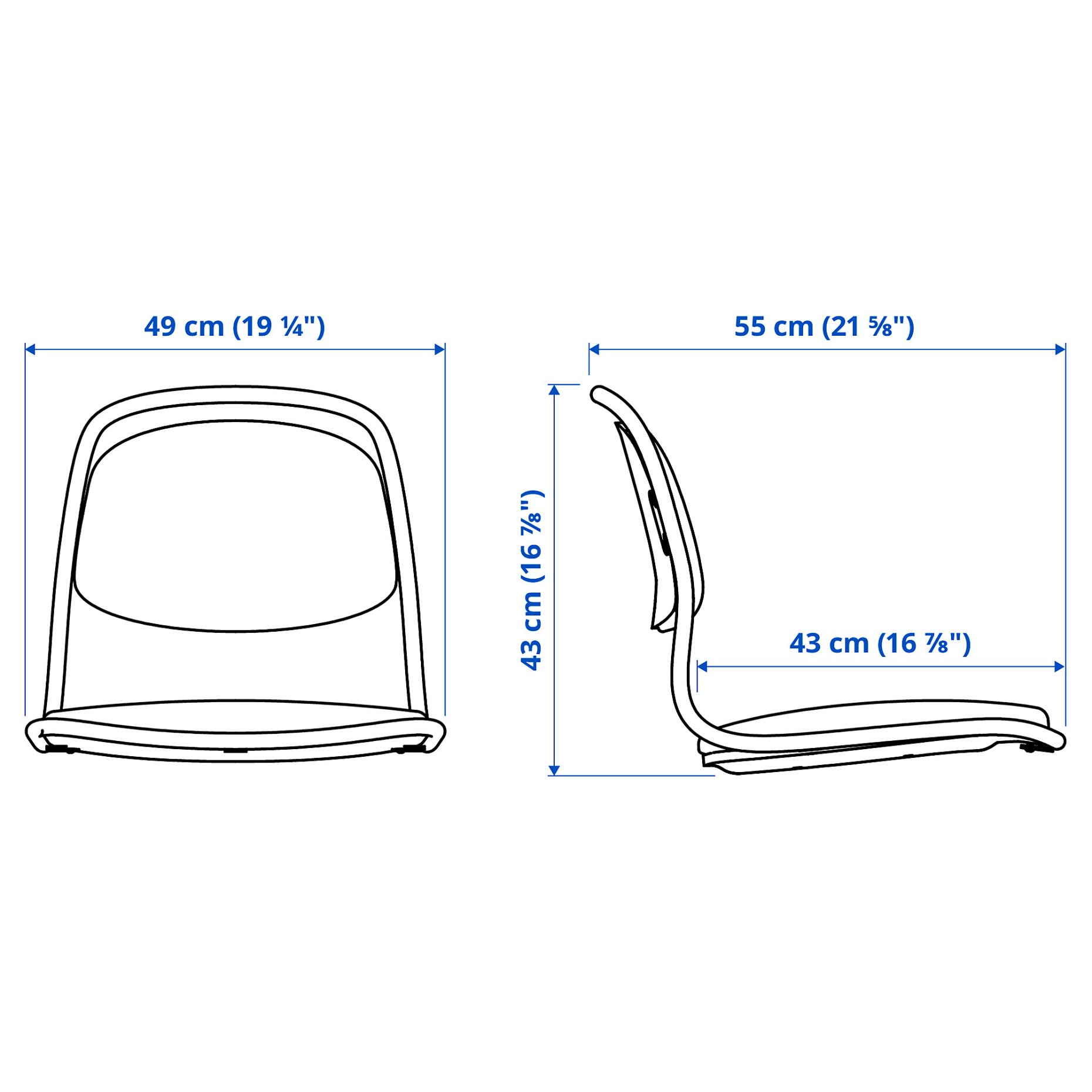 ÖRFJÄLL, seat shell, 606.073.45