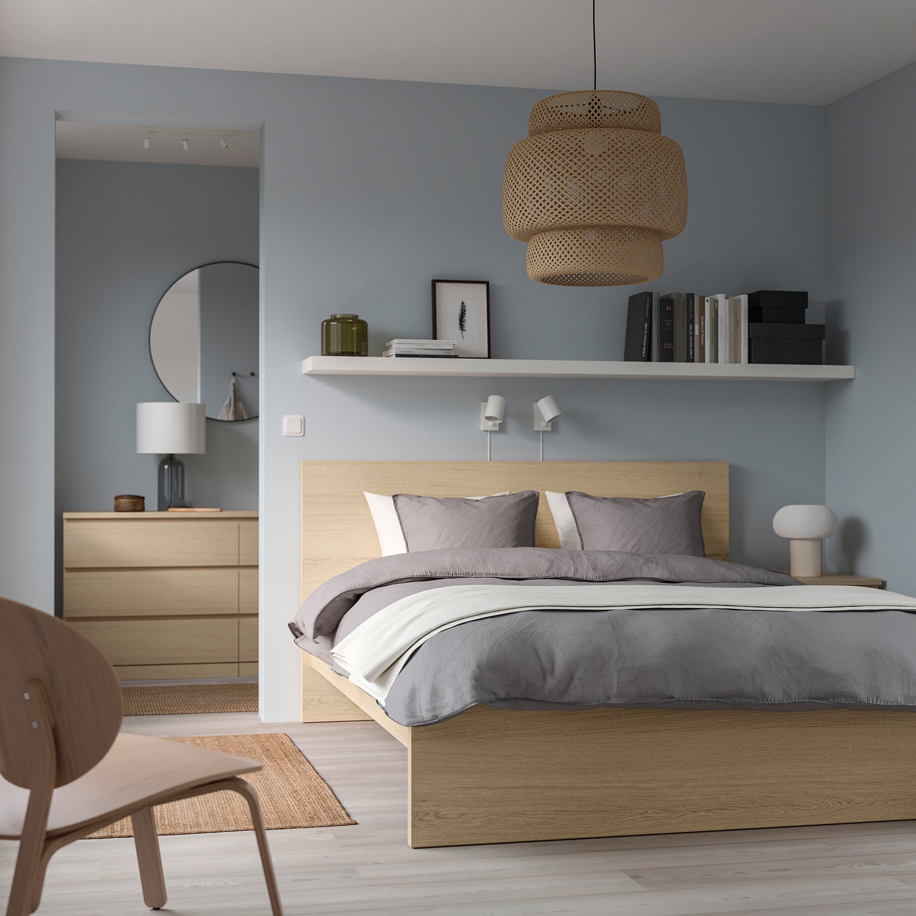 MALM, bed frame/high, 160X200 cm, 691.750.59