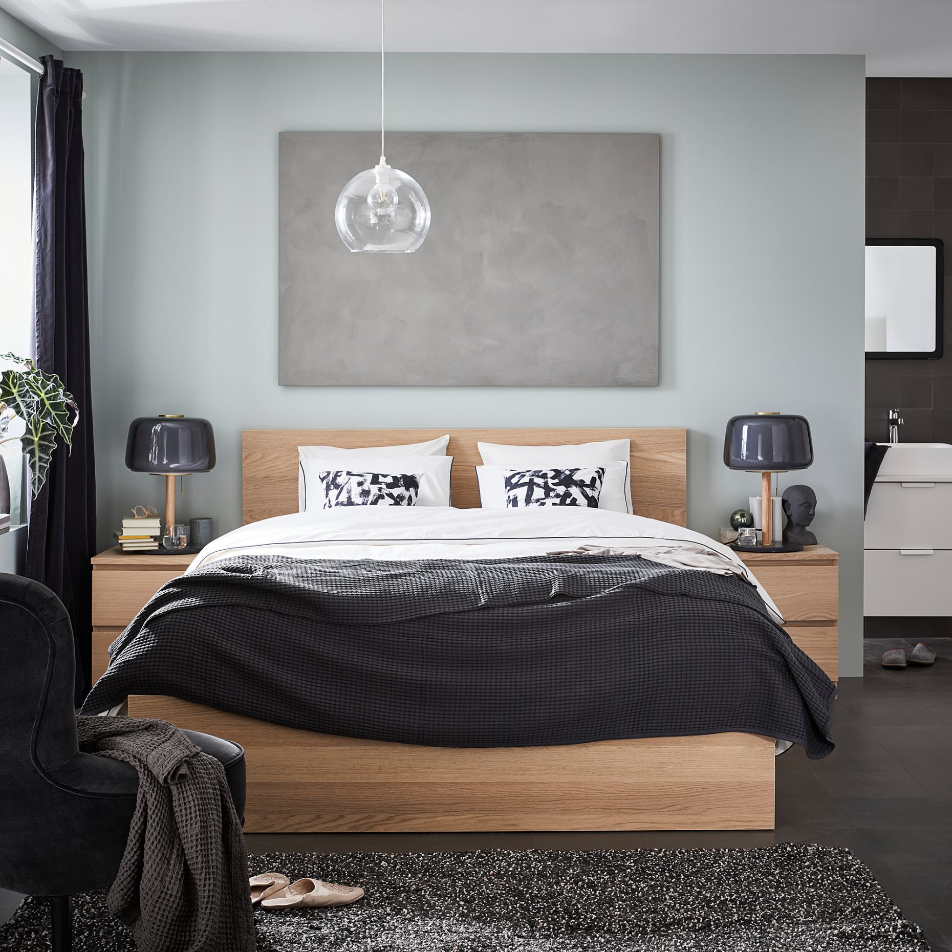 MALM, bed frame/high, 160X200 cm, 691.750.59
