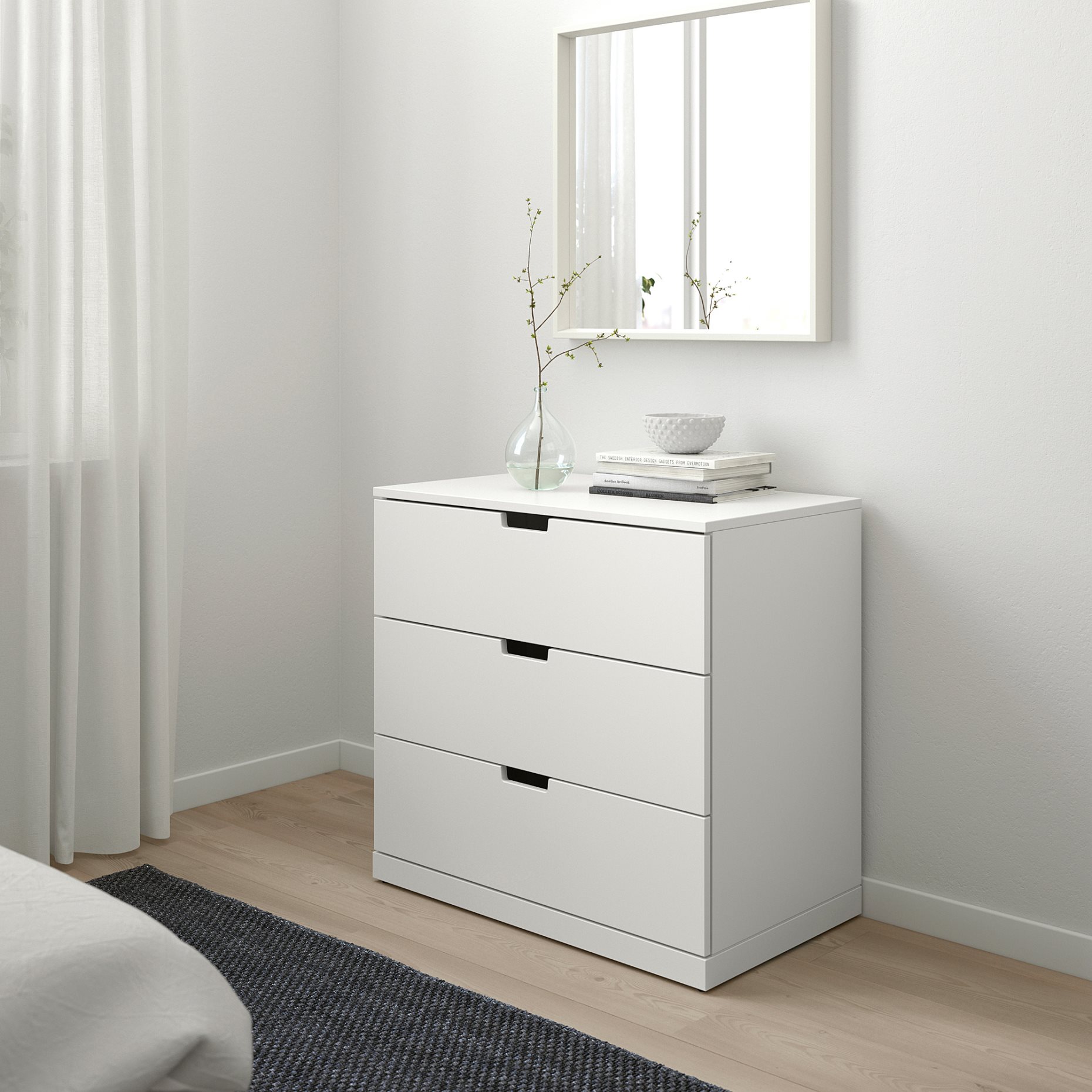 NORDLI, συρταριέρα με 3 συρτάρια, 80X76 cm, 692.394.95