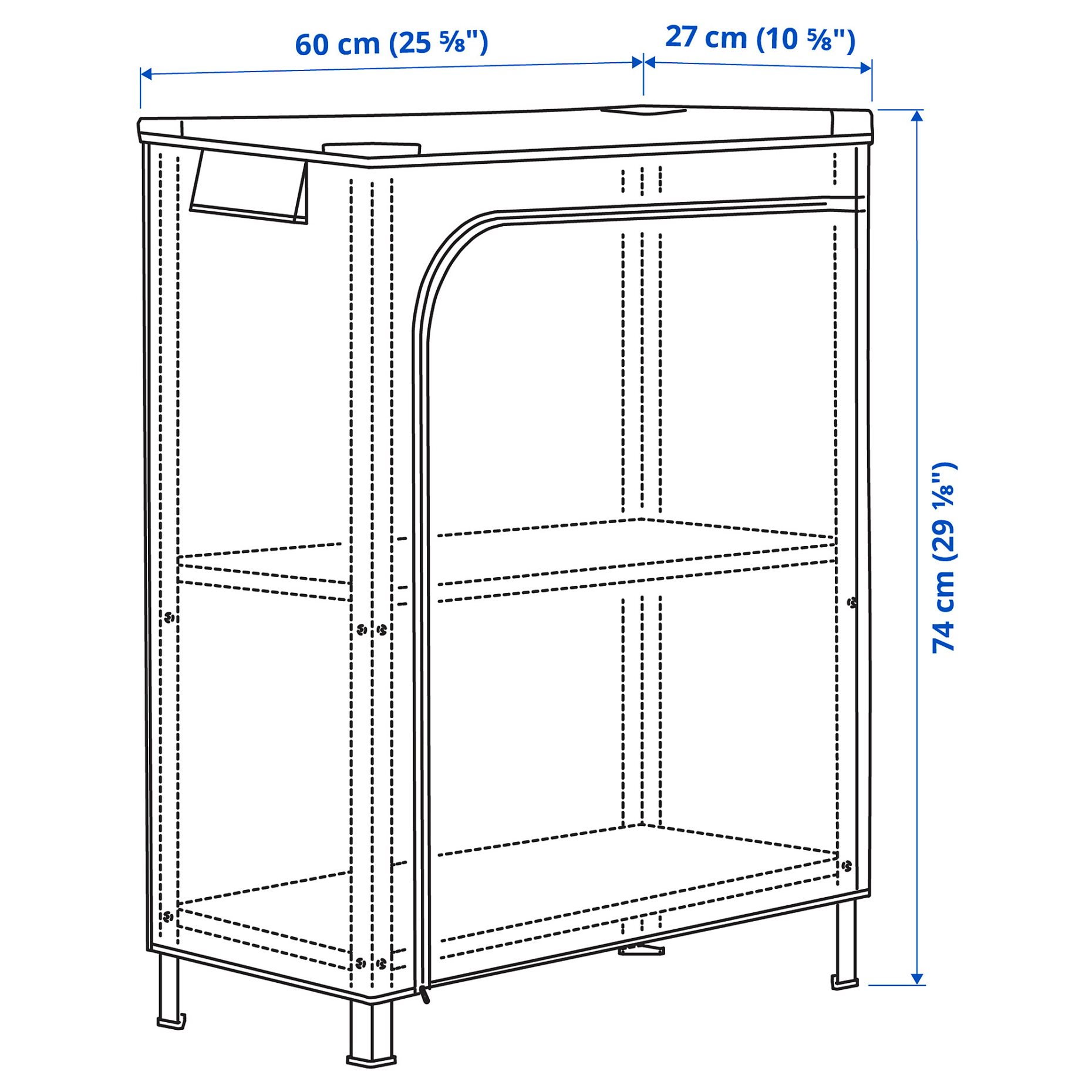 HYLLIS, shelving unit with cover, 692.859.39