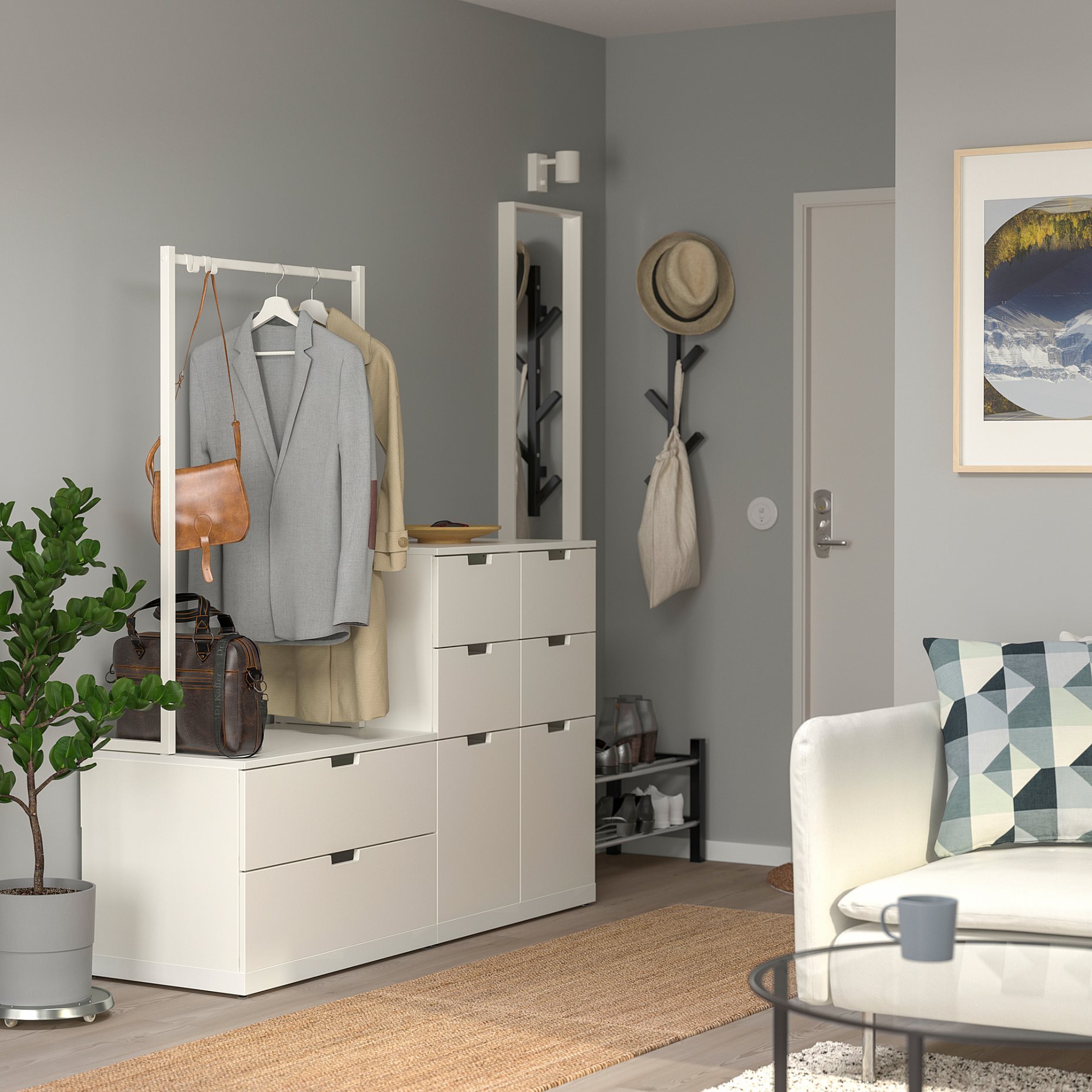 NORDLI, chest of 8 drawers, 160x169 cm, 692.953.49