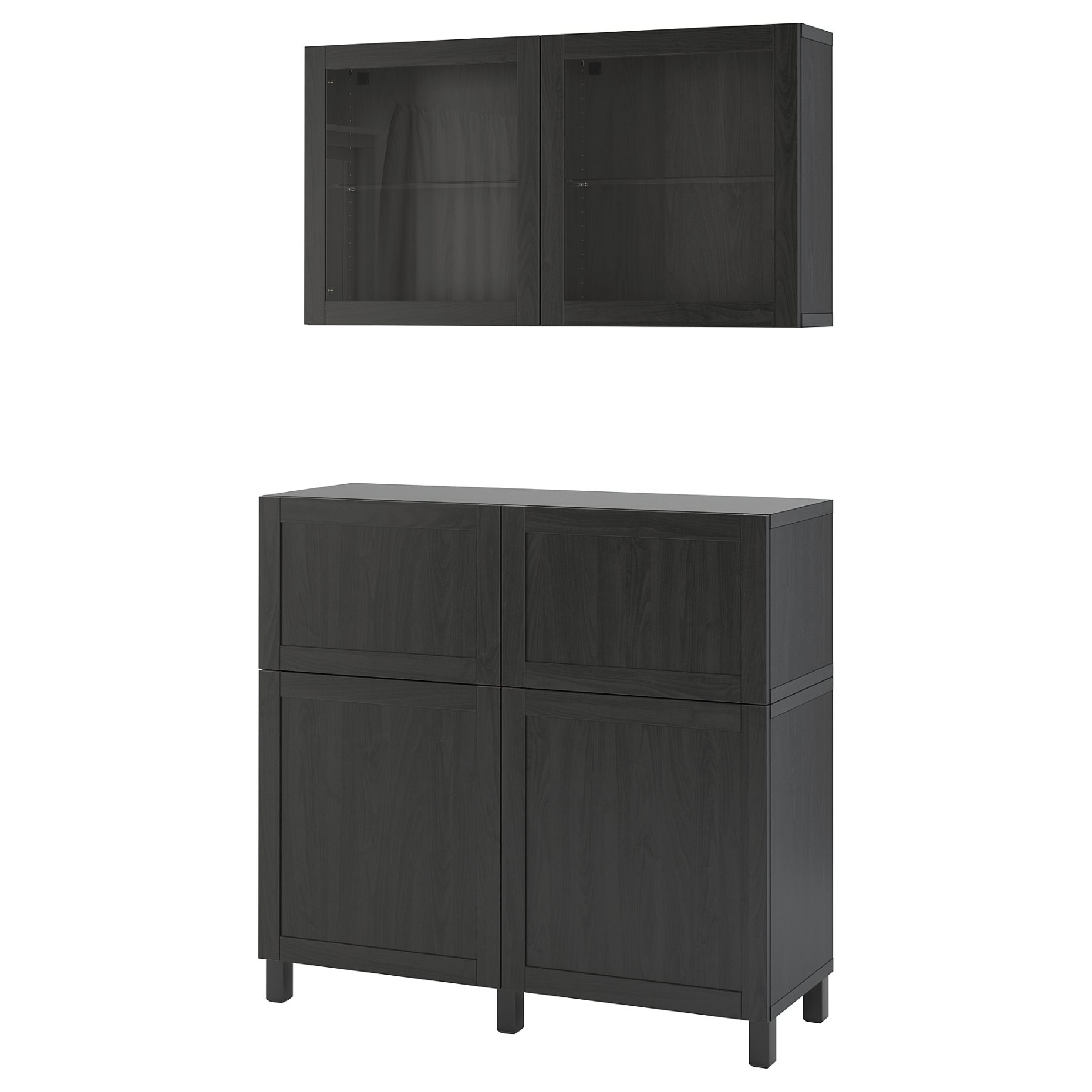 BESTÅ, storage combination with doors/drawers soft closing, 120x42x213 cm, 694.124.90
