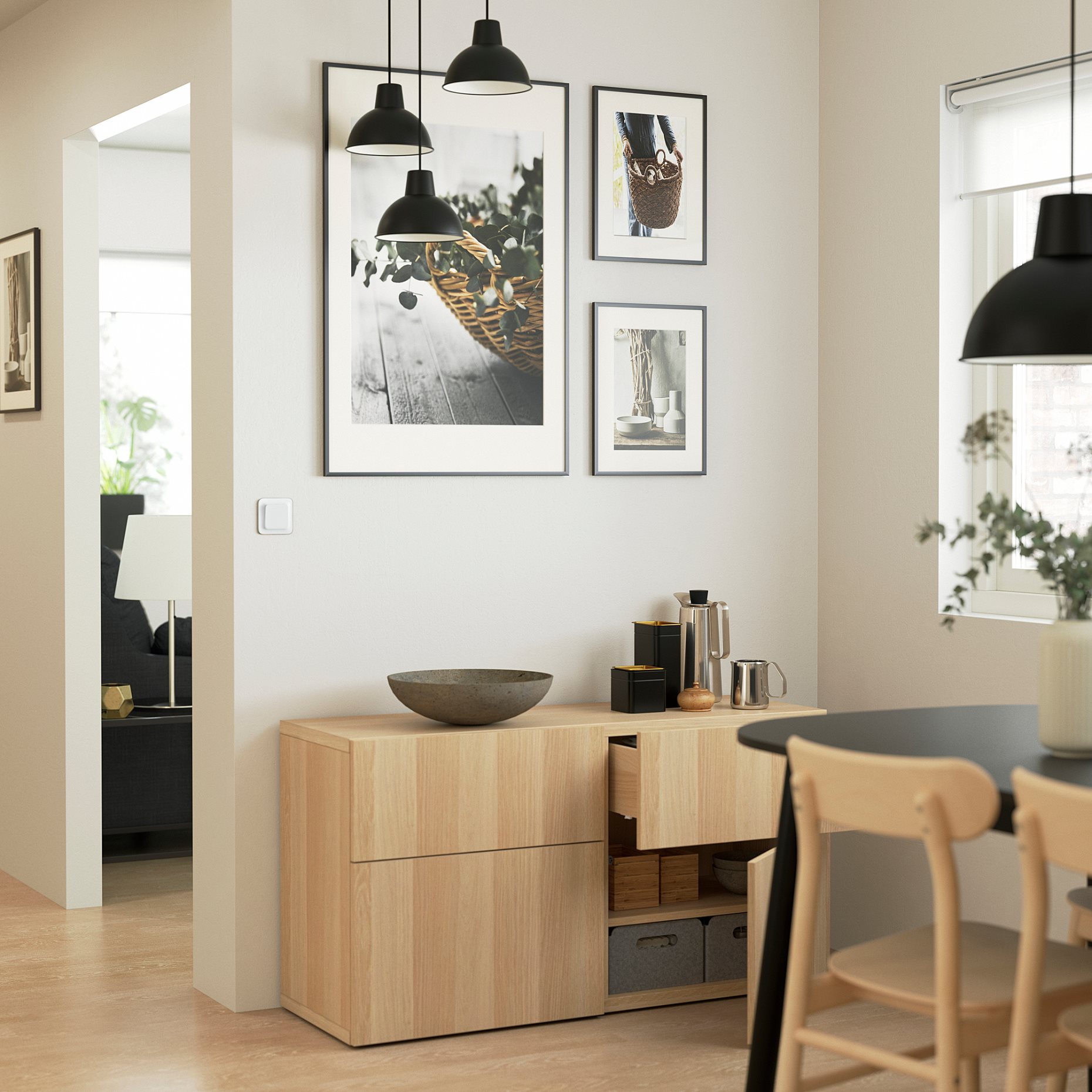 BESTÅ, storage combination with doors/drawers push-open, 120x42x65 cm, 694.126.40