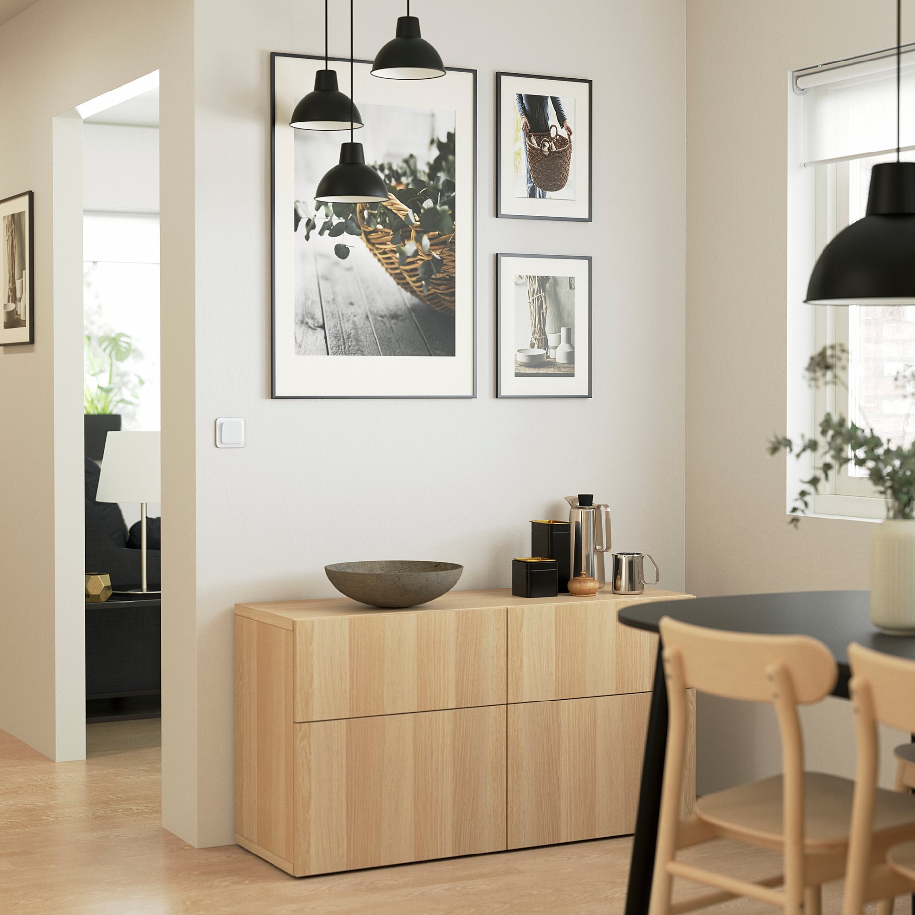 BESTÅ, storage combination with doors/drawers push-open, 120x42x65 cm, 694.126.40