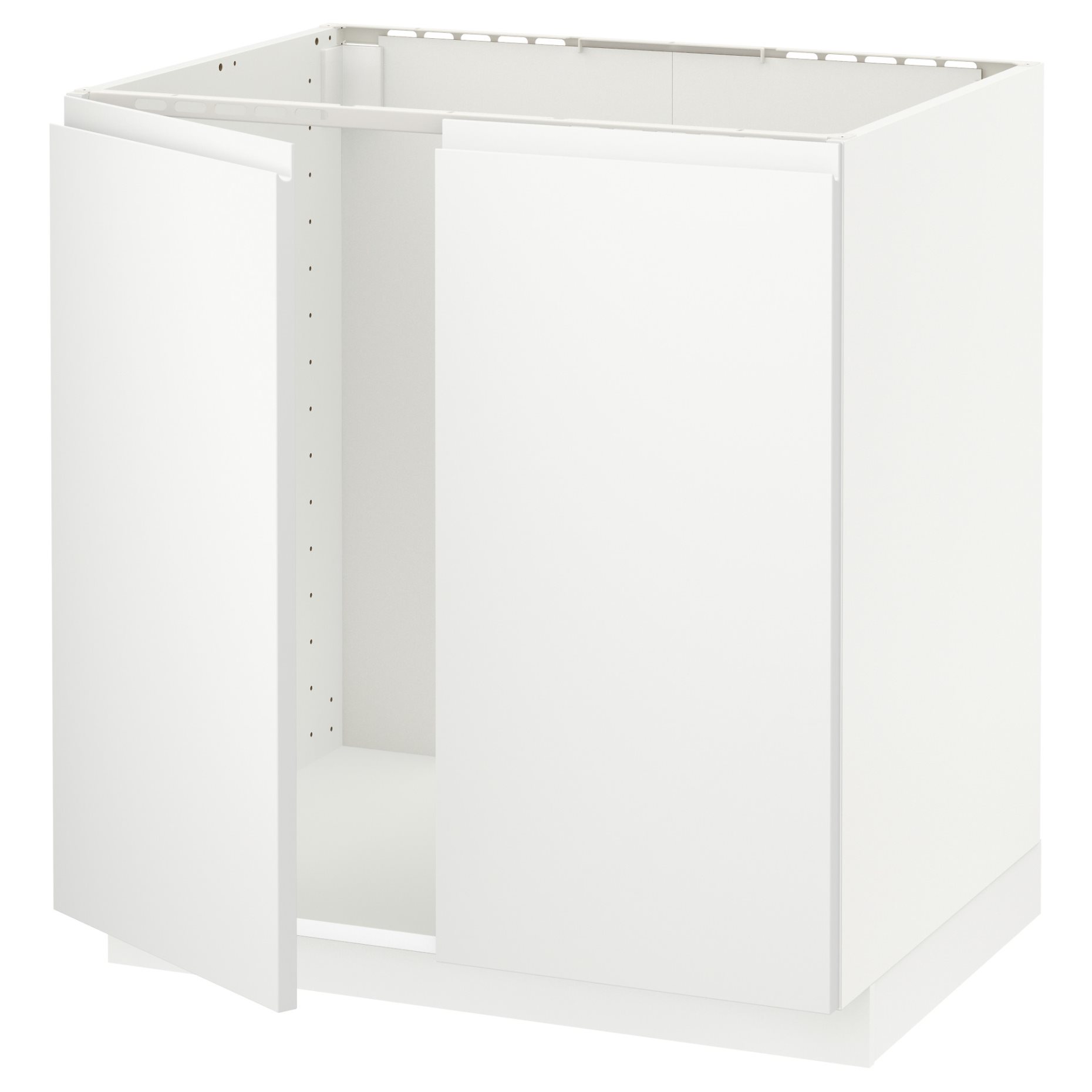 METOD, base cabinet for sink/2 doors, 80x60 cm, 694.589.92