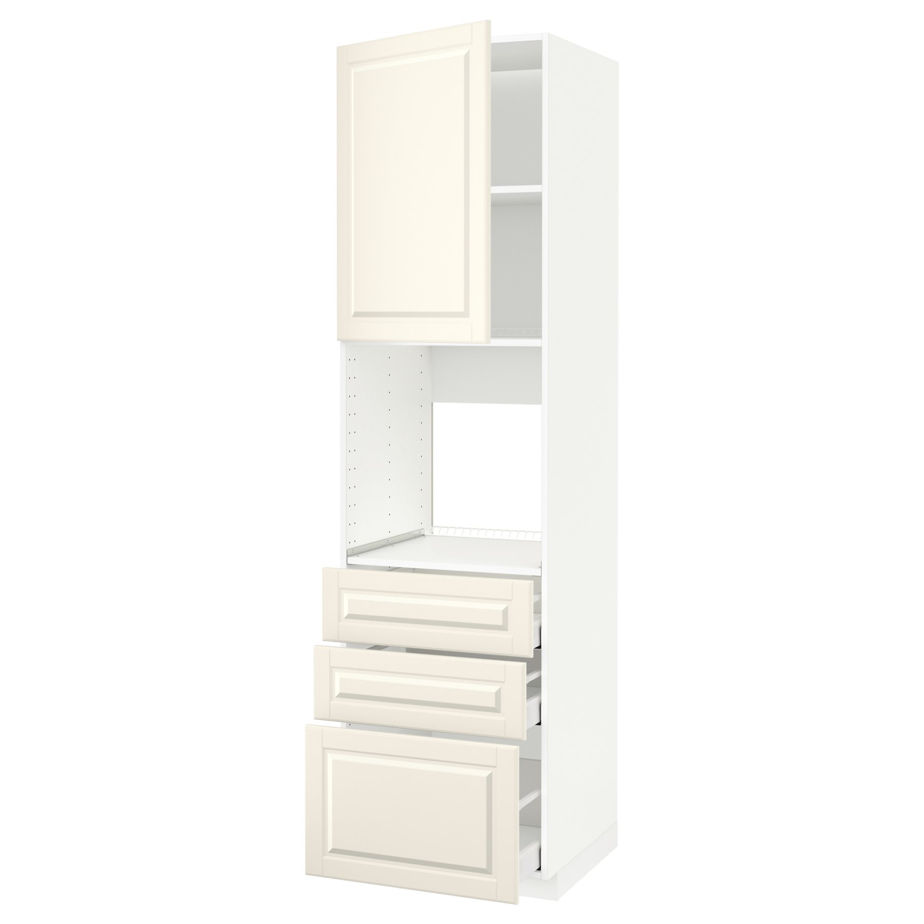 METOD, high cabinet for oven with door/3 drawers, 60x60x220 cm, 694.646.53