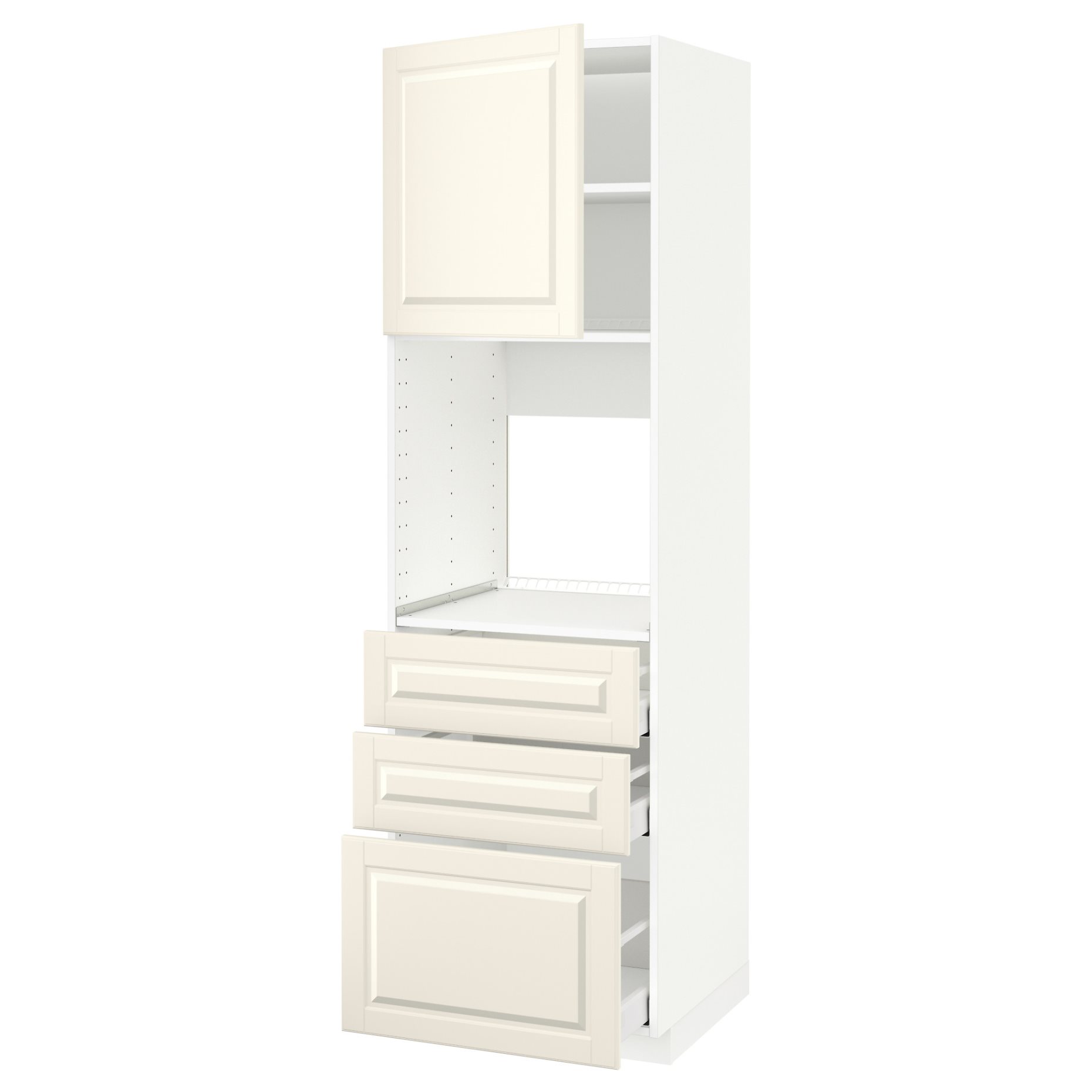 METOD, high cabinet for oven with door/3 drawers, 60x60x200 cm, 694.647.66