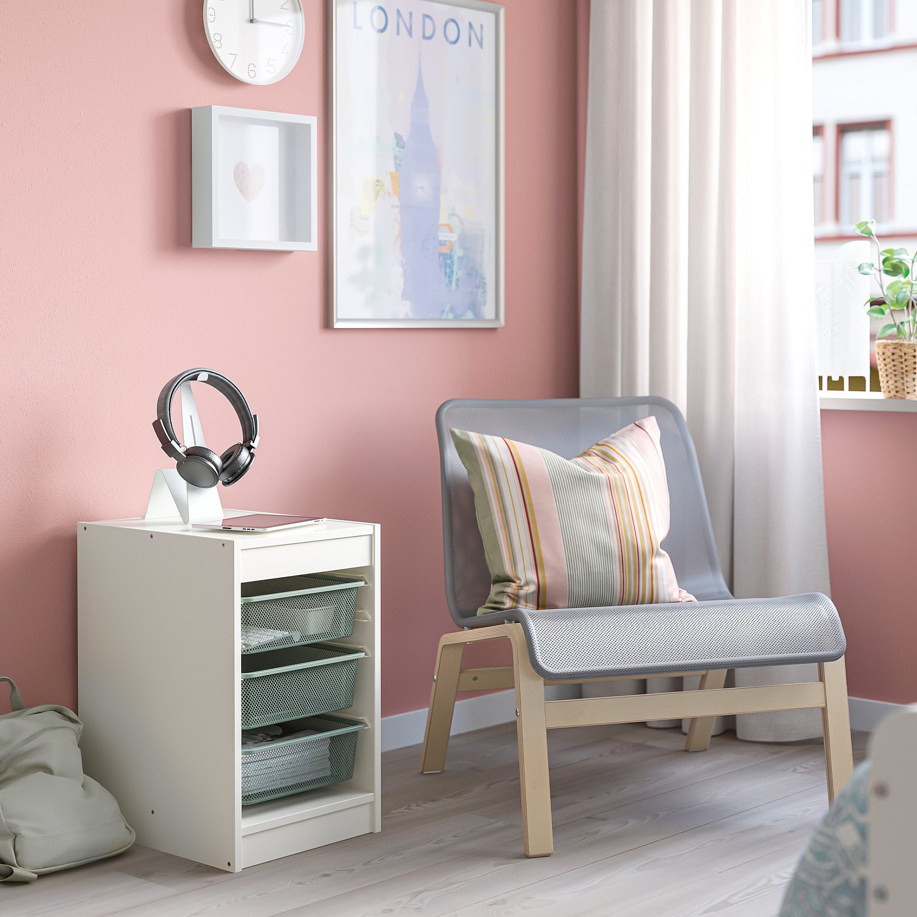 TROFAST, storage combination with boxes, 34x44x55 cm, 694.804.60