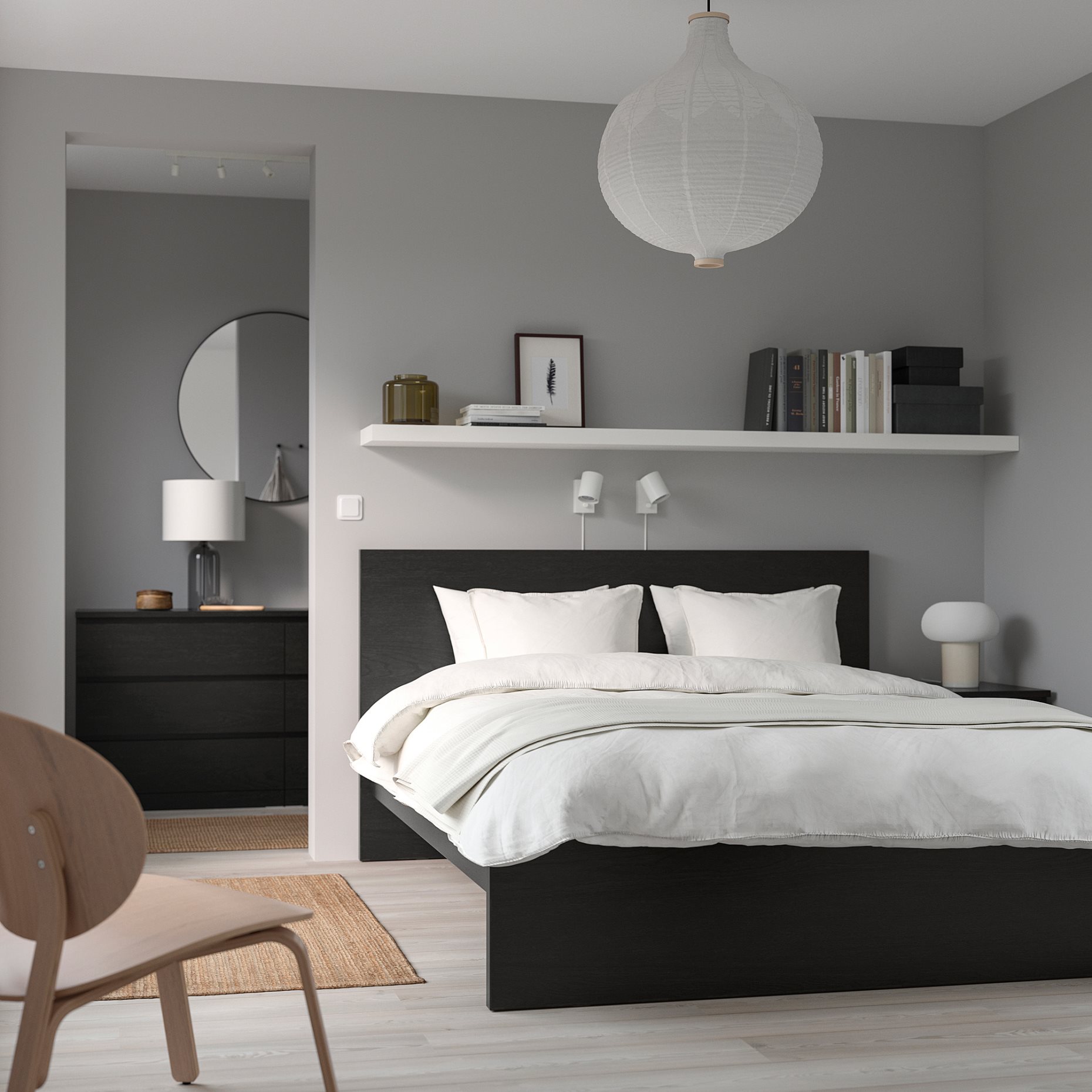 MALM, bed frame/high, 180X200 cm, 694.949.71
