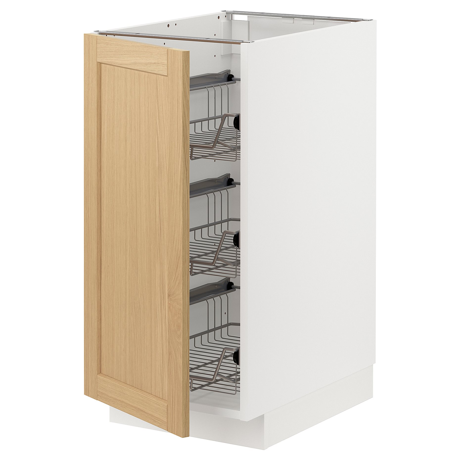 METOD, base cabinet with wire baskets, 40x60 cm, 695.090.91