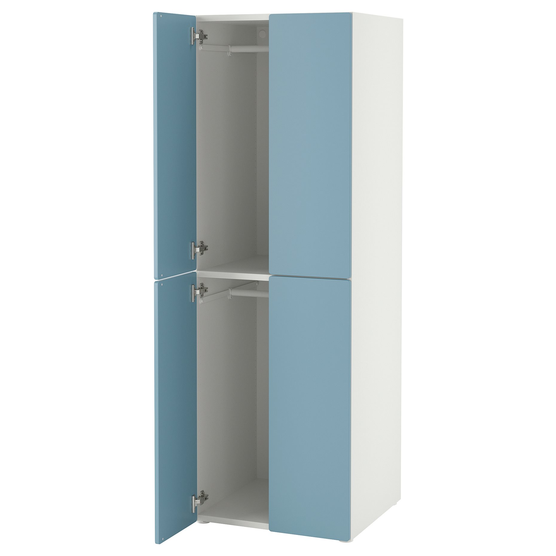 SMASTAD/PLATSA, wardrobe with 2 clothes rails, 60x57x181 cm, 695.465.31