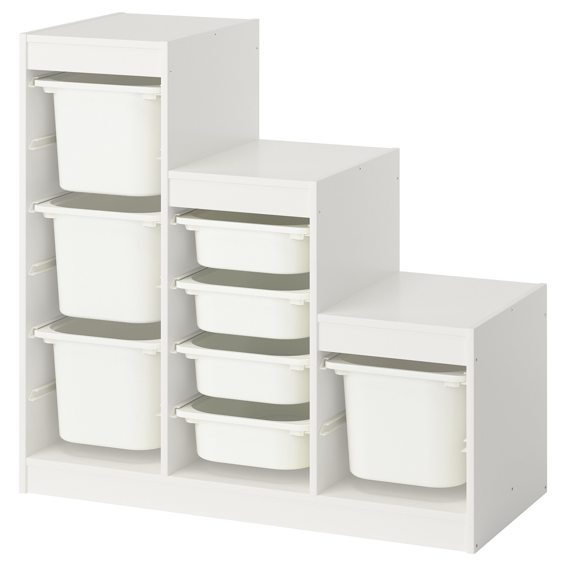 TROFAST, storage combination with boxes, 99x44x94 cm, 695.734.02