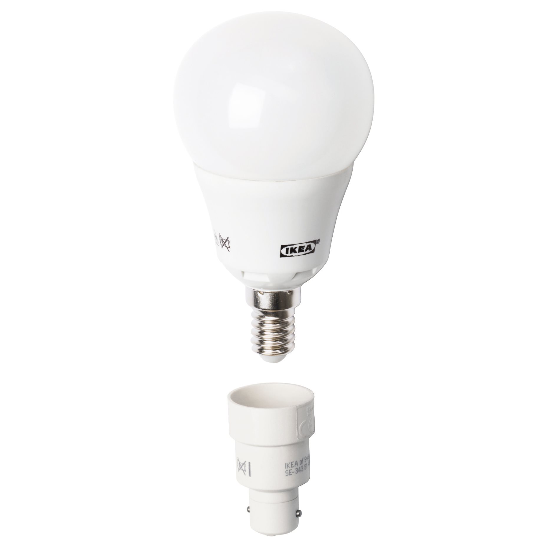KOPPLA, B15 to E14 bulb converter, 2 pack, 702.965.74