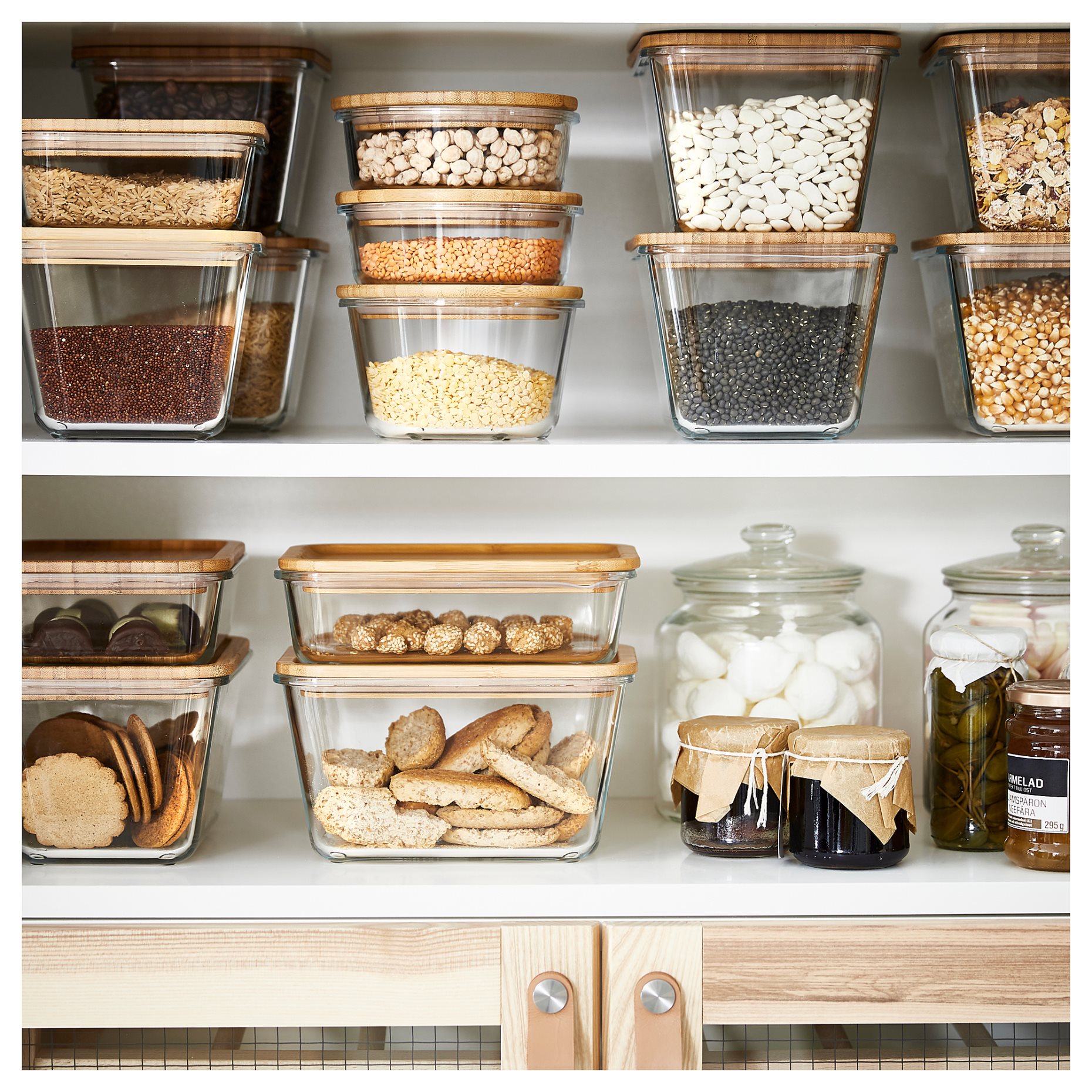 IKEA 365+, food container rectangular/glass, 1.8 l, 703.592.03
