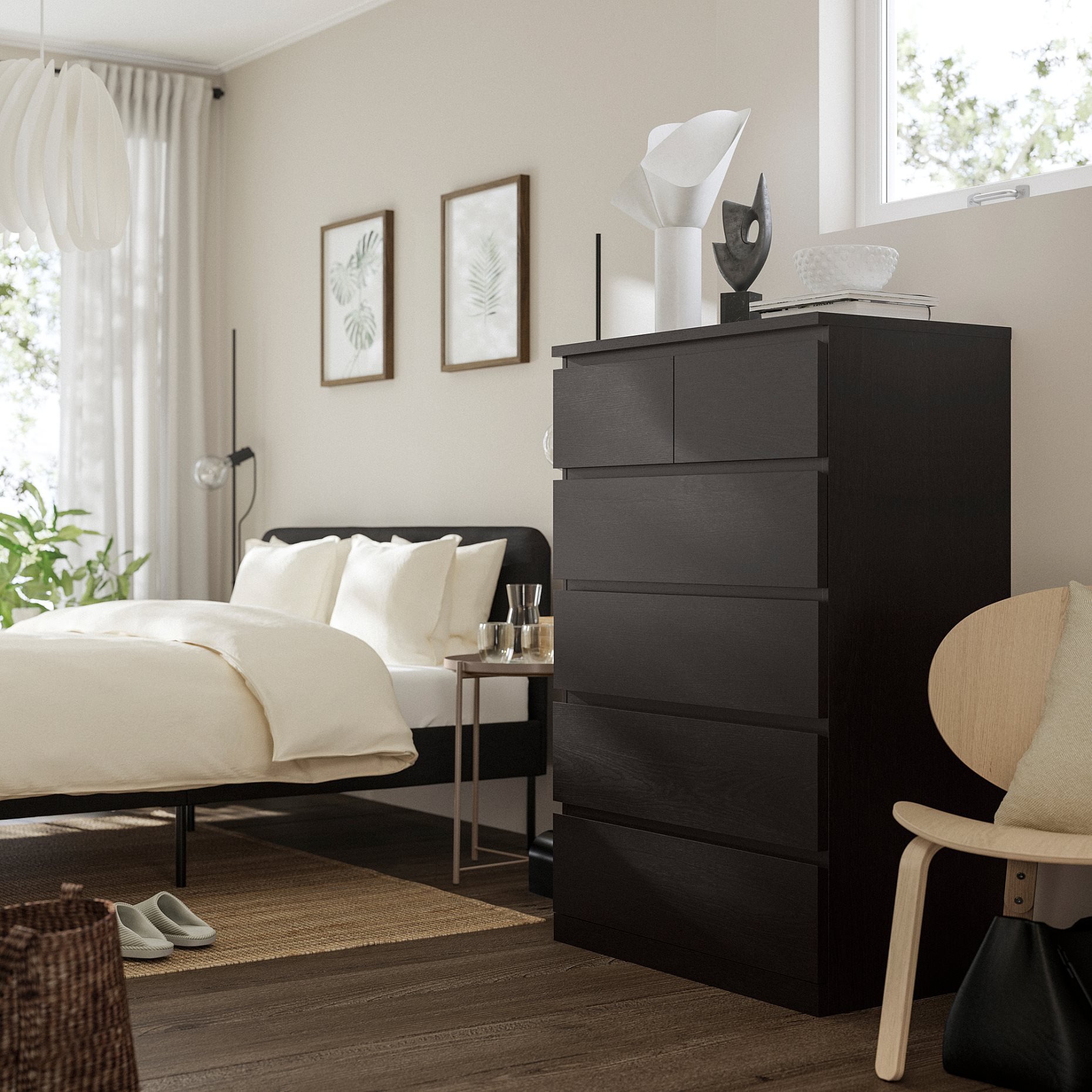 MALM, chest of 6 drawers, 704.036.06
