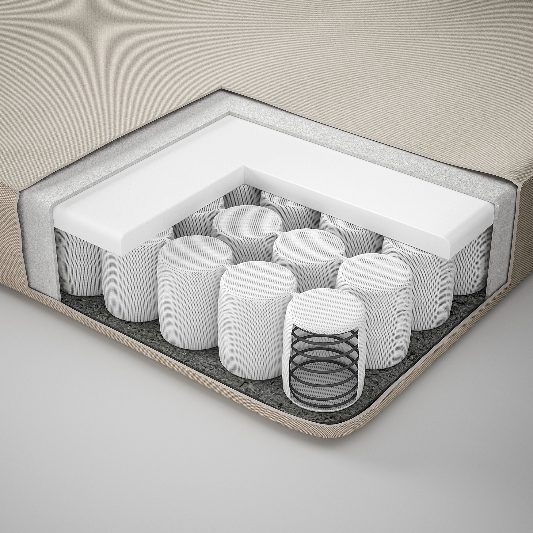 VANNAREID, στρώμα με ελατήρια σε θήκες/σκληρό, 80x200 cm, 704.867.29