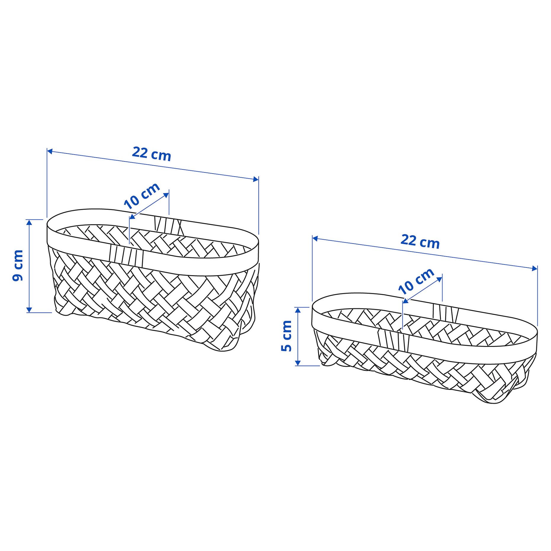 SALUDING, basket handmade, set of 2, 705.031.87