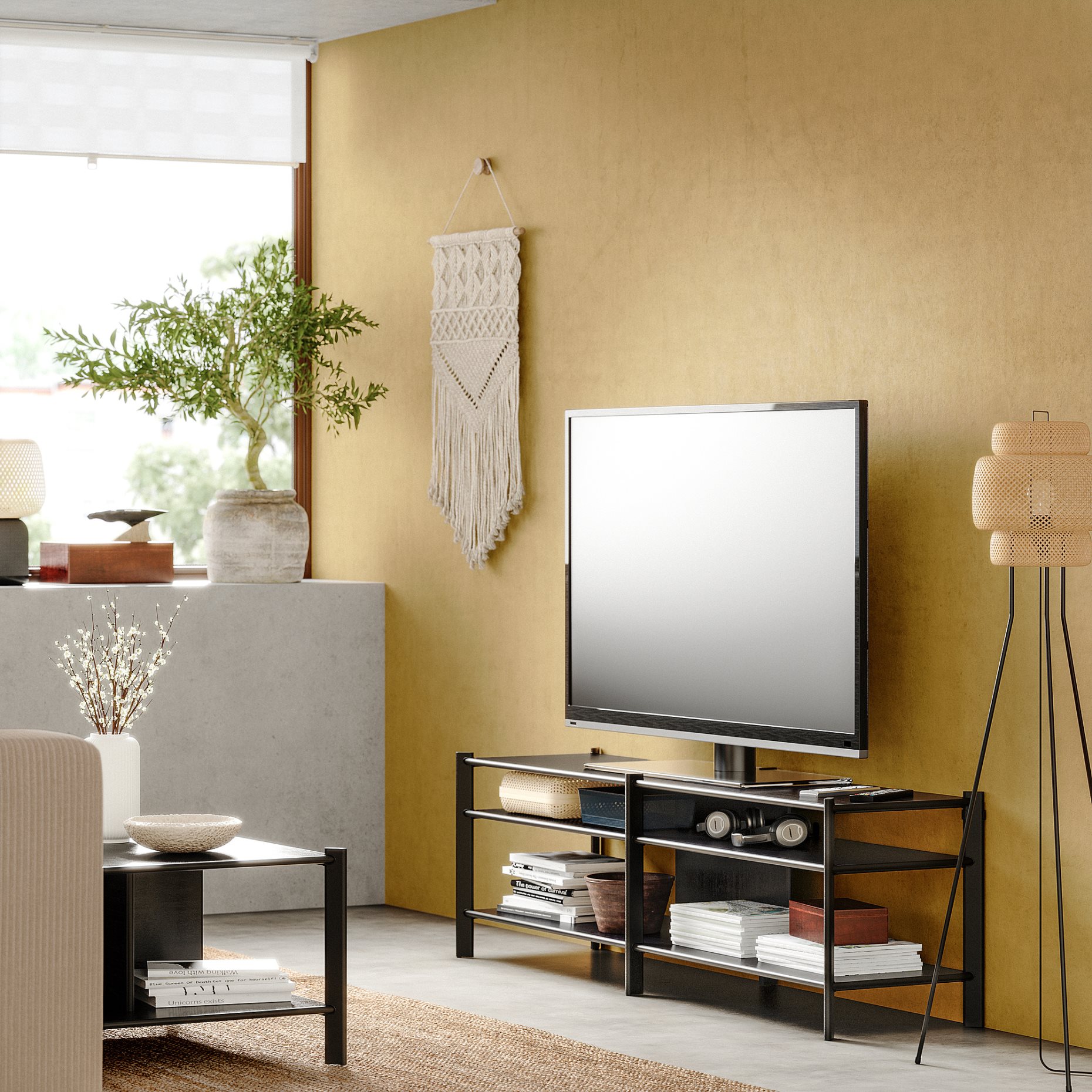 JÄTTESTA, TV bench, 160x40x49 cm, 705.089.34