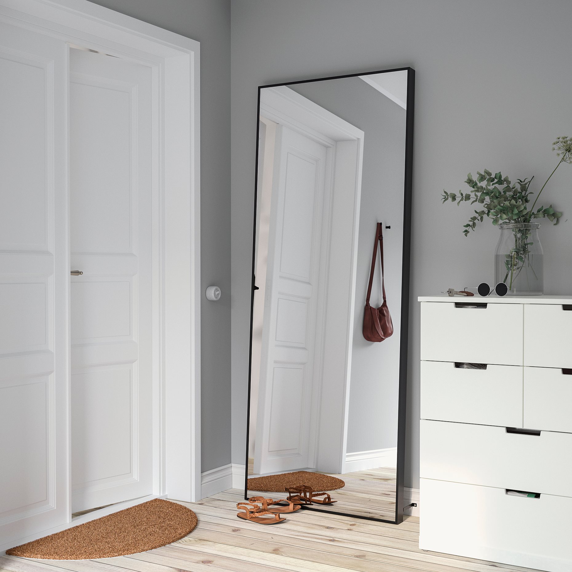 HOVET, mirror, 78x196 cm, 705.159.15