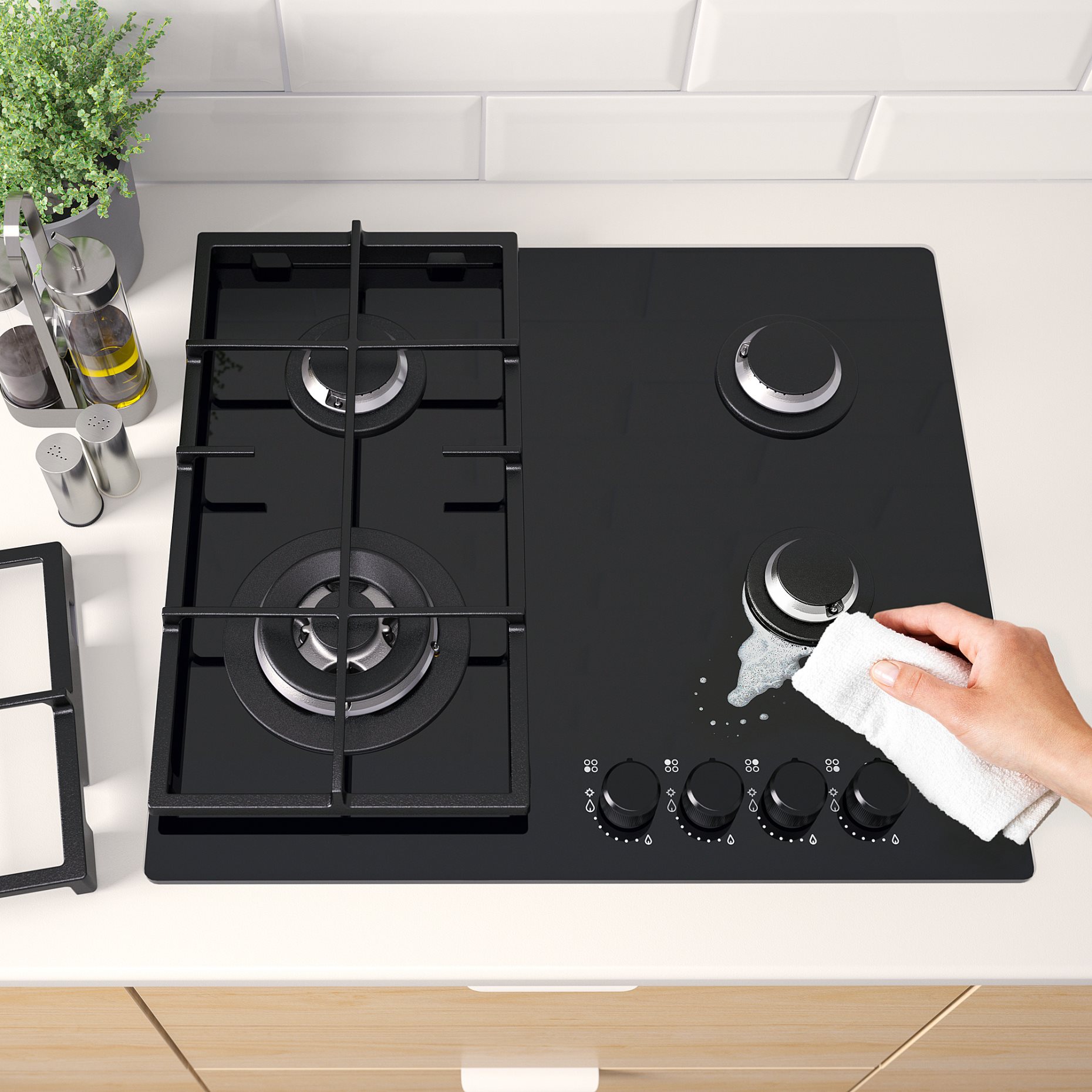 VASASTAN, εστία υγραερίου/IKEA 500, 59 cm, 705.234.49