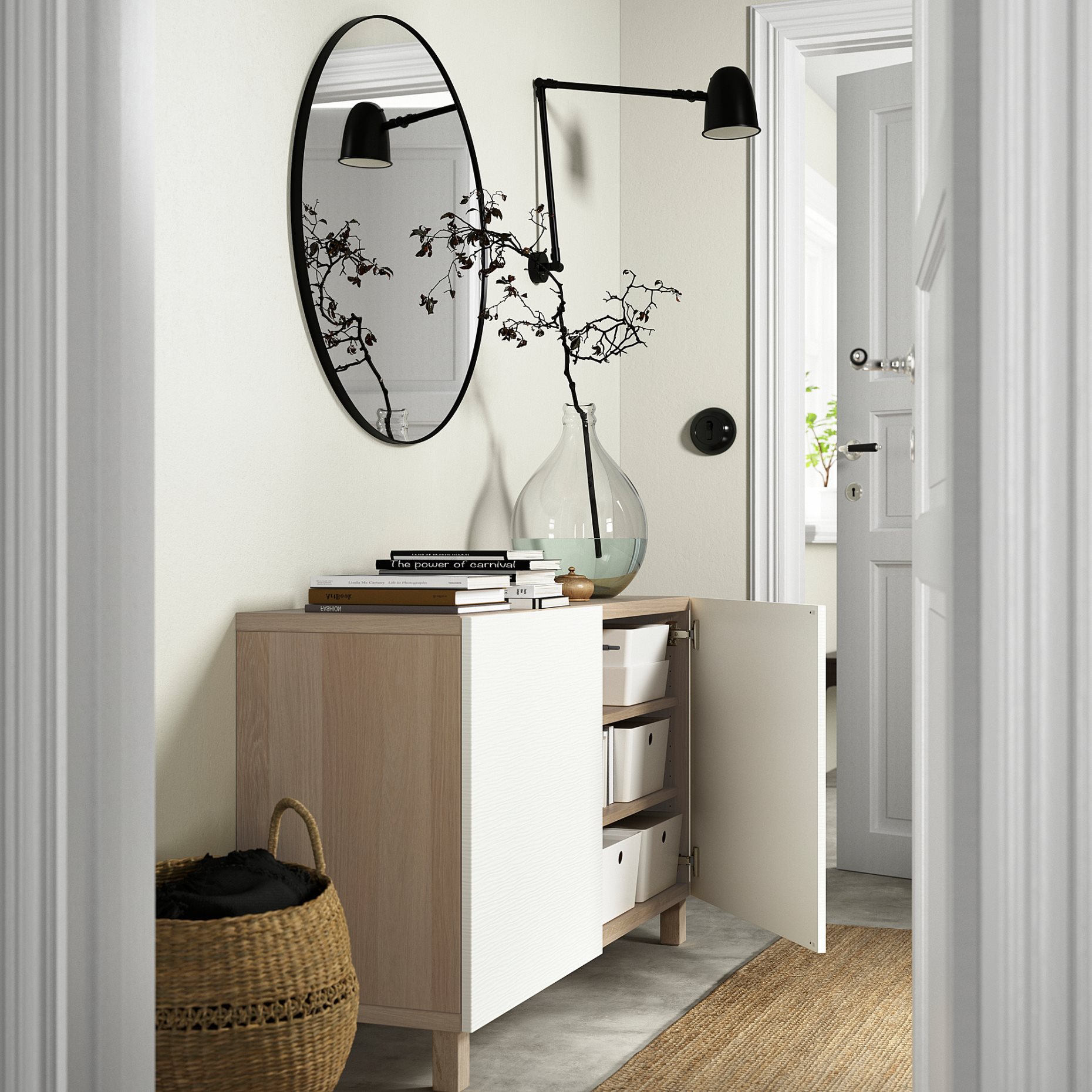BESTÅ, storage combination with doors, 120x42x74 cm, 792.099.97